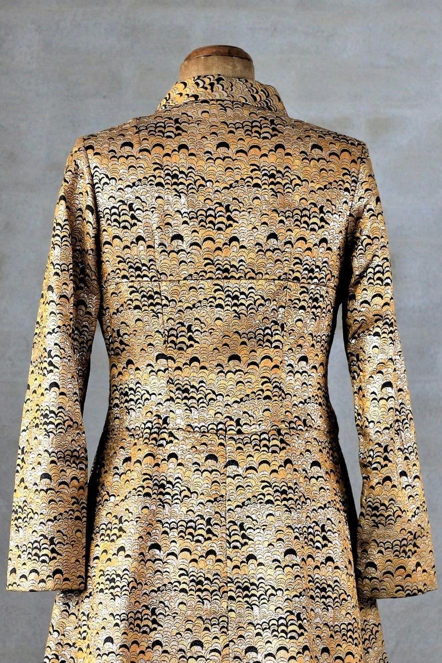 1960s Haute Couture Coat/Dress from Paris//Size M