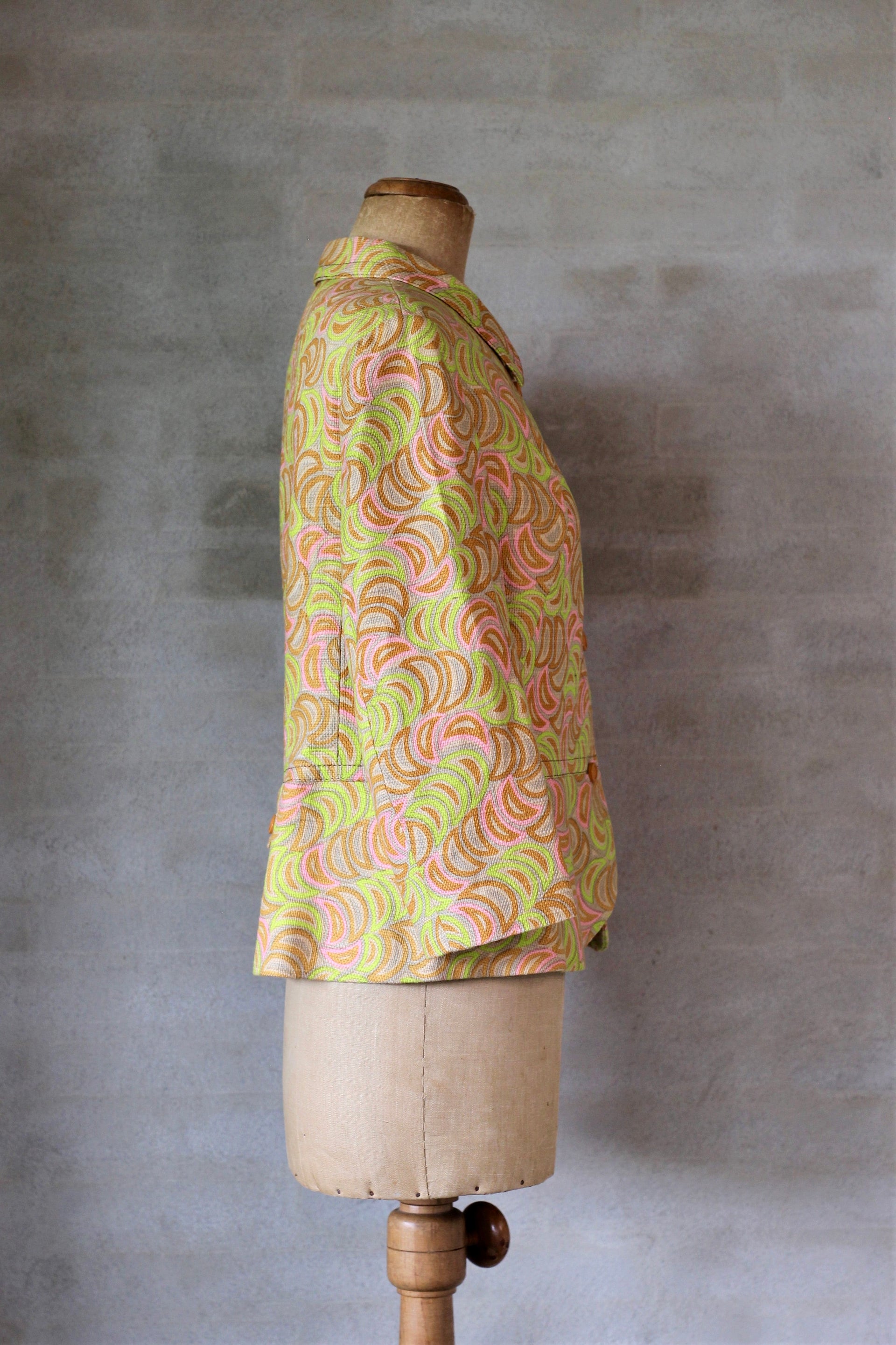 1960s Psychedelic Vintage Jacket//Frabon//Size M/L