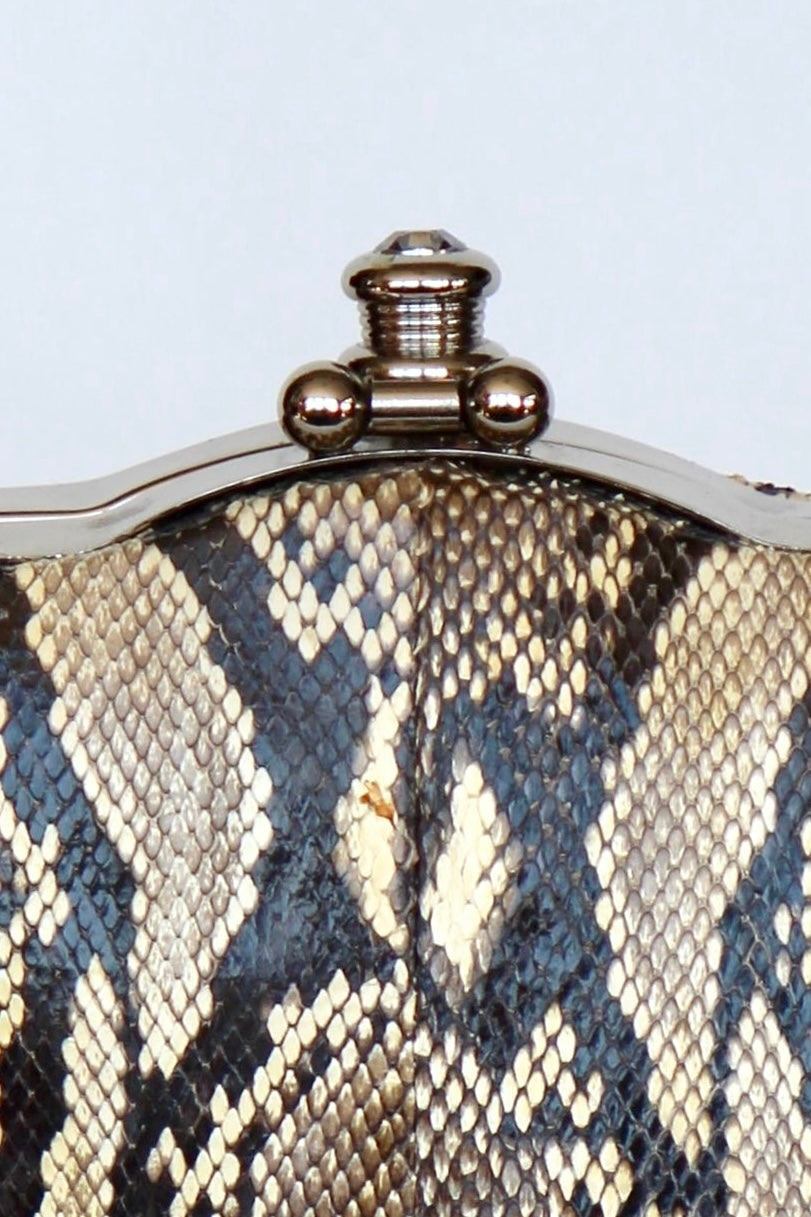 Vintage Snakeskin Top Handle Bag