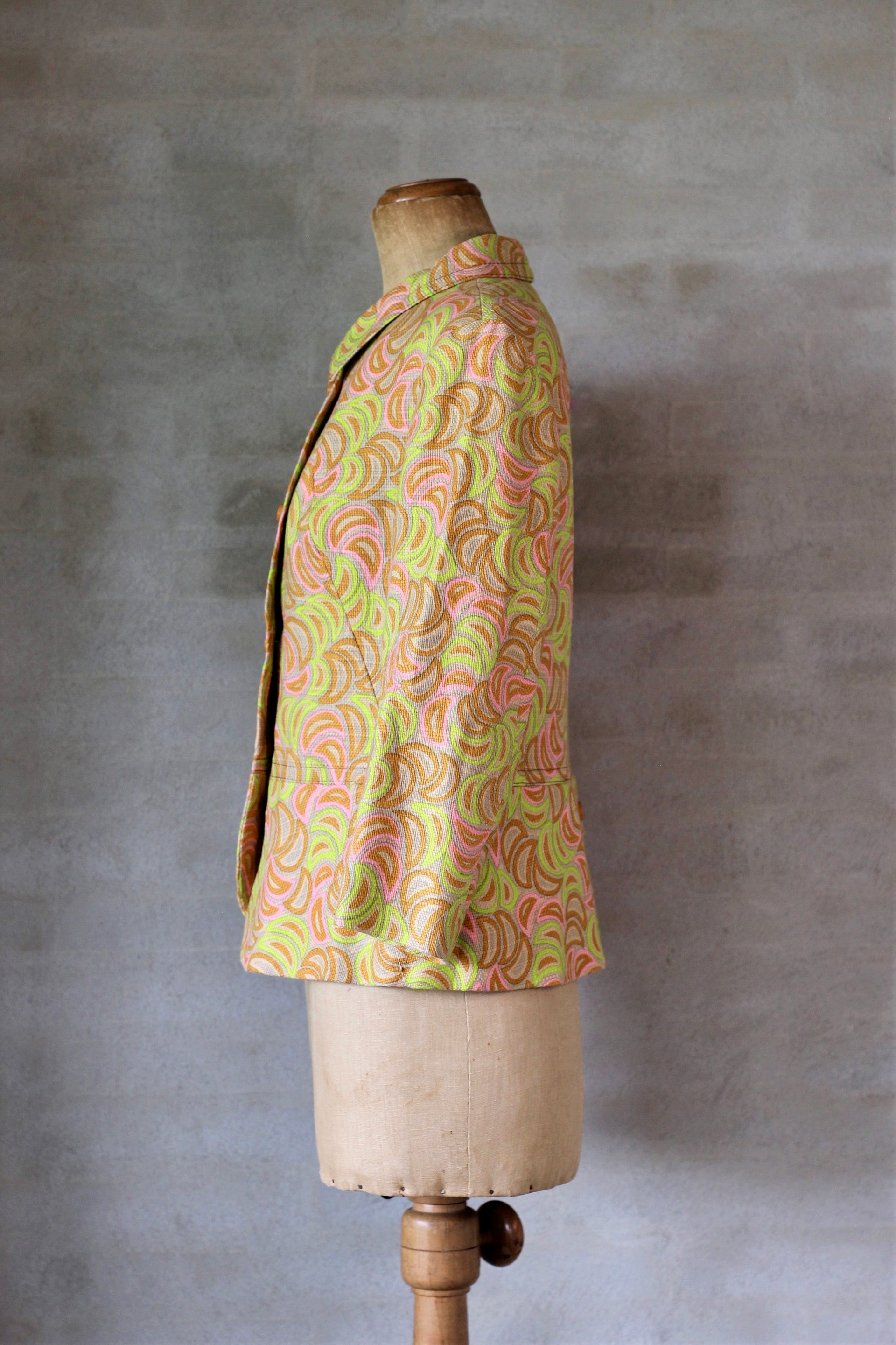 1960s Psychedelic Vintage Jacket//Frabon//Size M/L