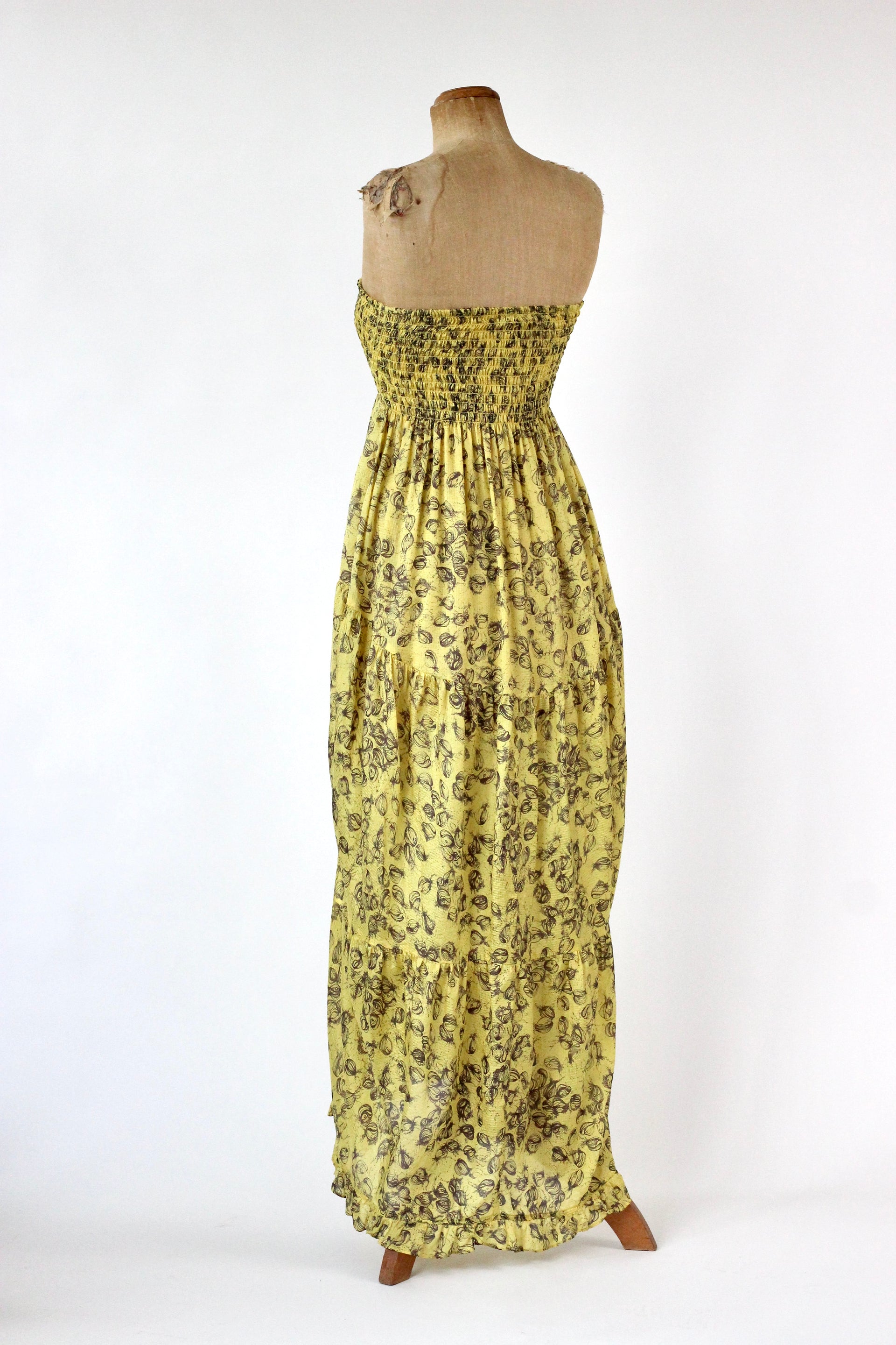 Y2K Vintage Yellow Dess/Skirt//Danish Design//Size S/M