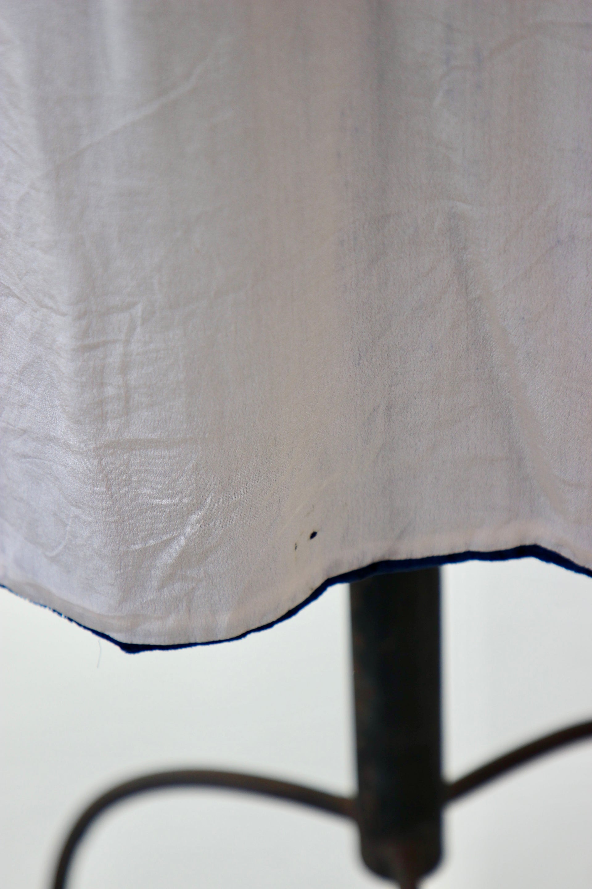 1920s 1930s Blue Silk Velvet Opera Coat//Size M