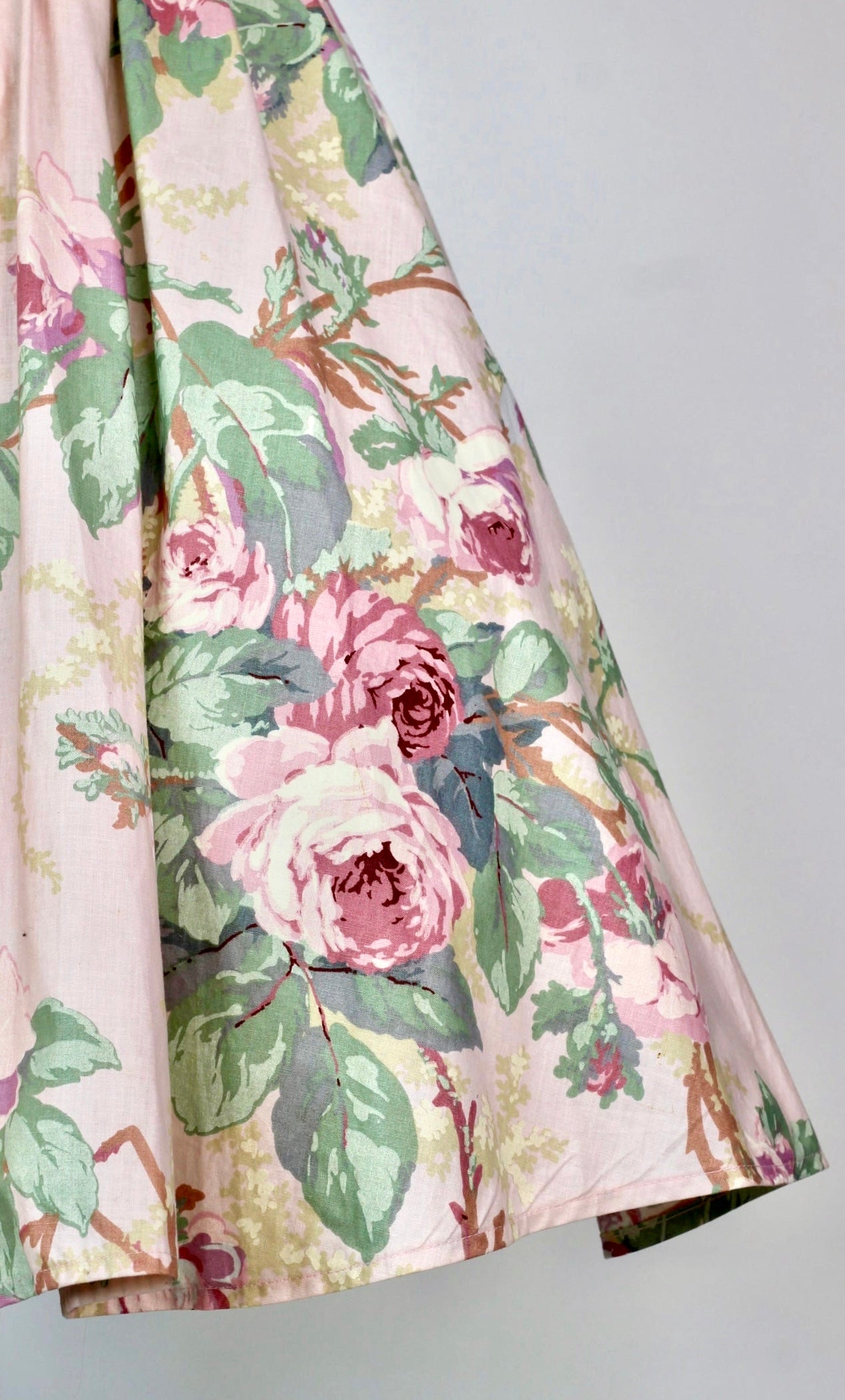 1980s Vintage Sleeveless Floral Dress//Corsage Top//Size S