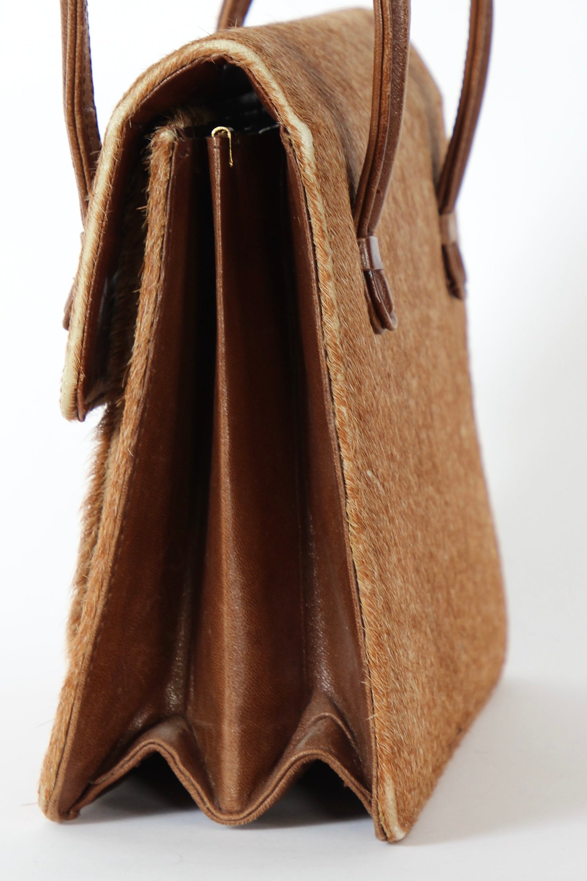 1950s Vintage Fur Top Handle Bag
