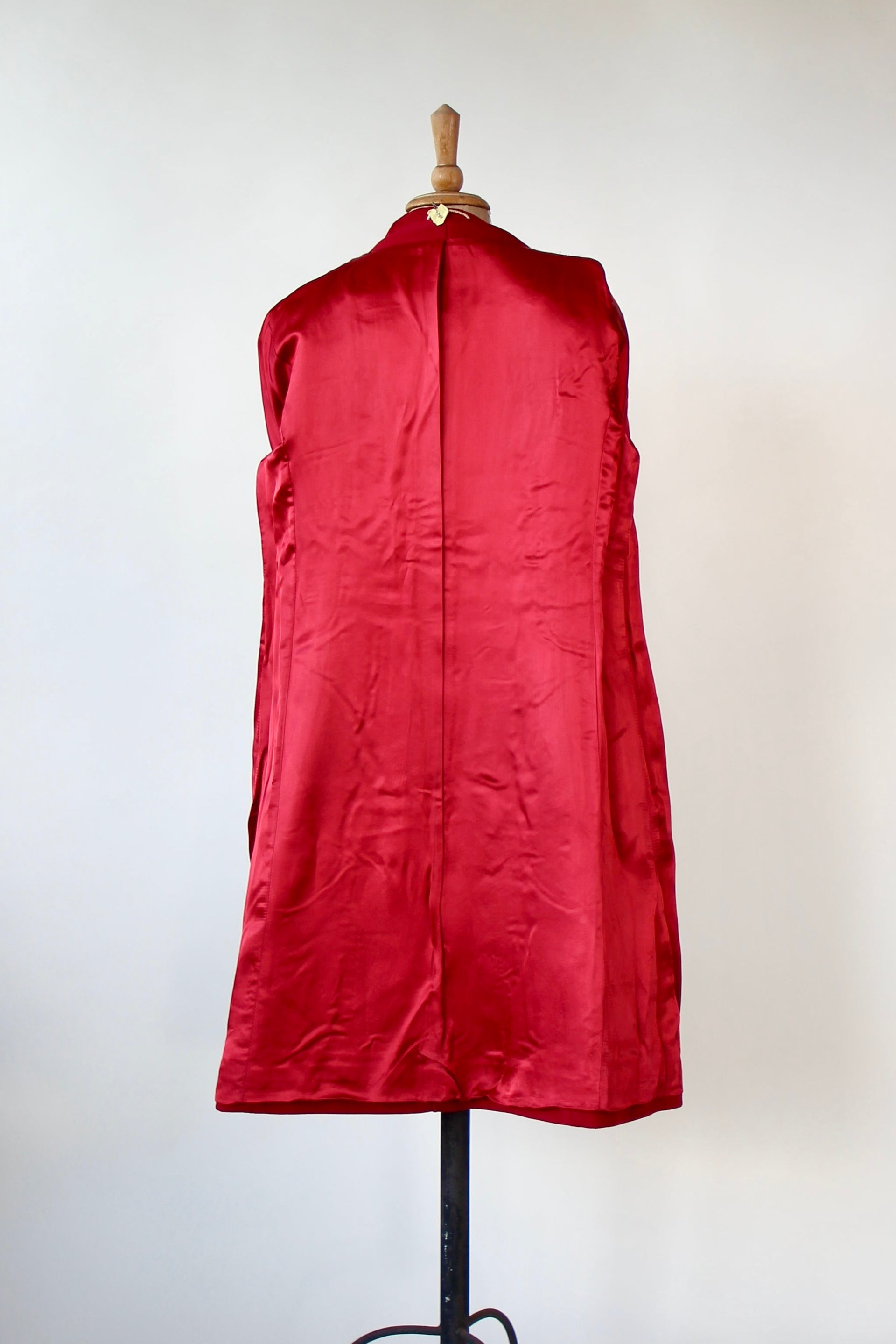 1970s Vintage Dark Red Mod Wool Coat // Size M/L