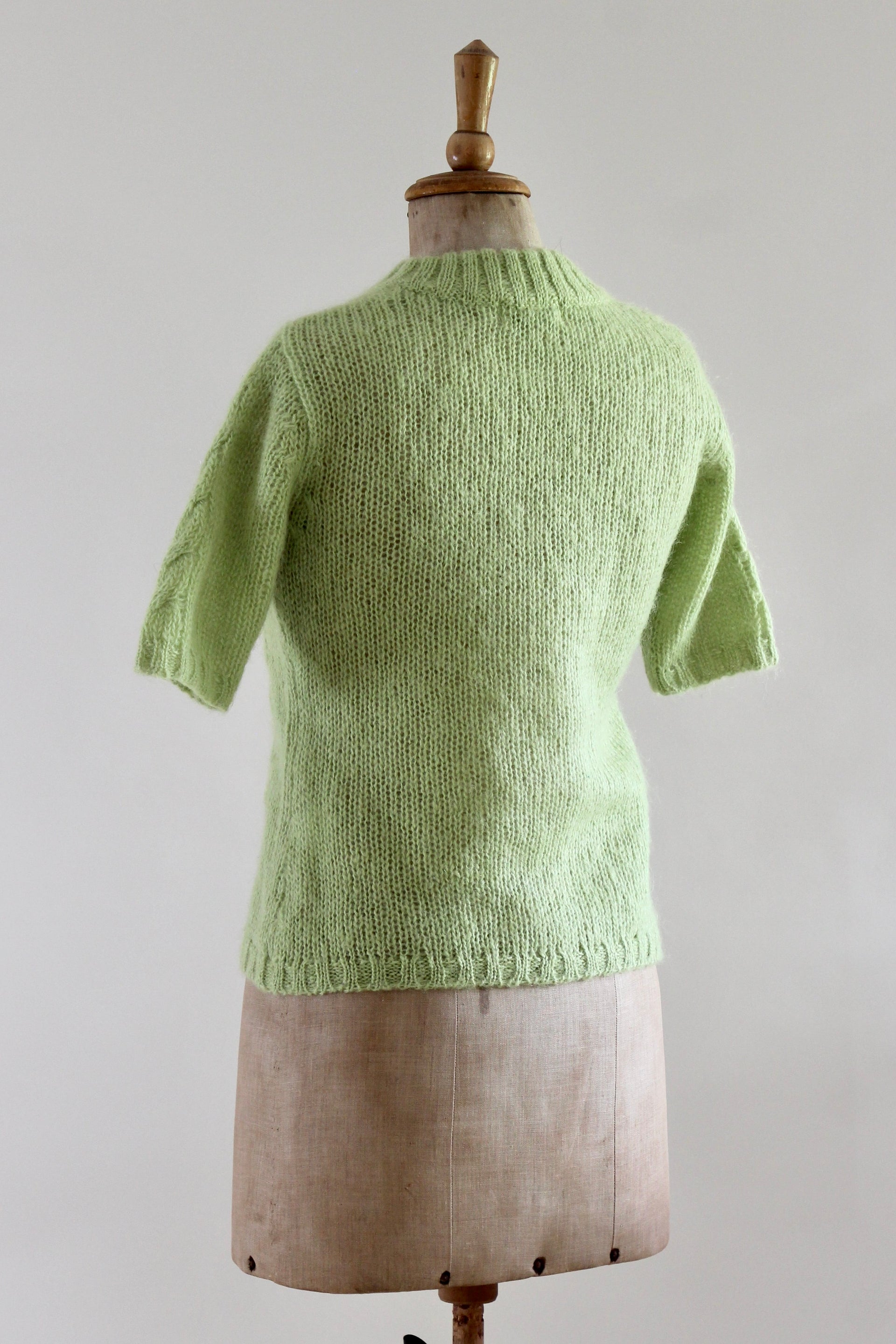 Y2K Vintage Bright Green Wool Knit Top // Japanese Design // Size S/M