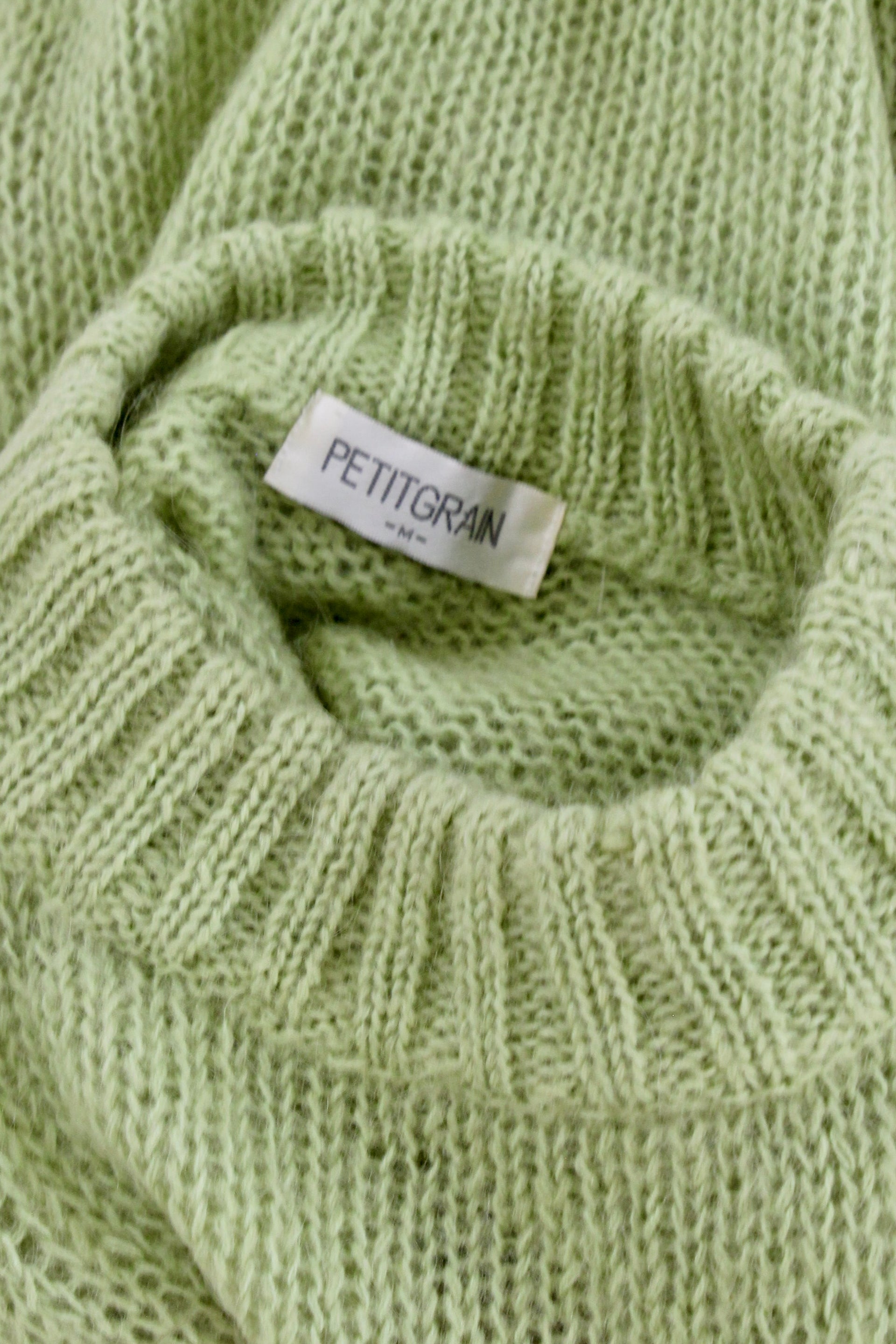 Y2K Vintage Bright Green Wool Knit Top // Japanese Design // Size S/M
