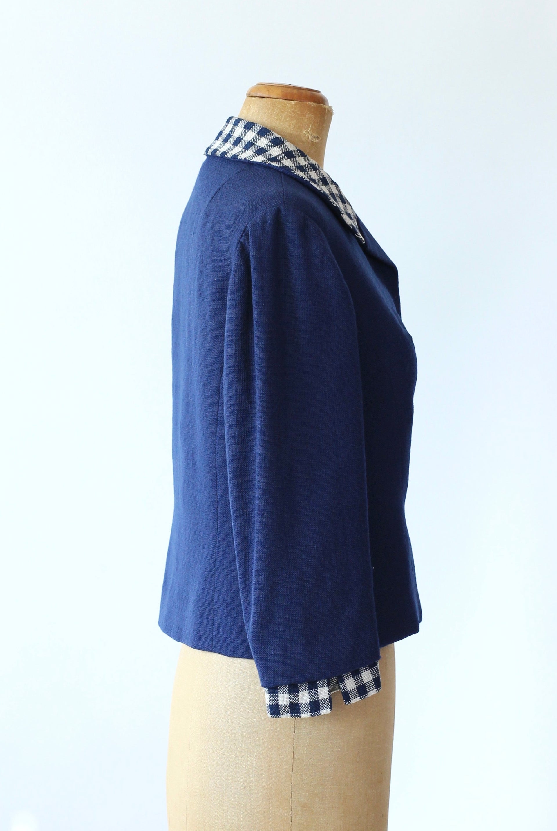 1950s Blue Short Couturier Blazer/Jacket//Size M