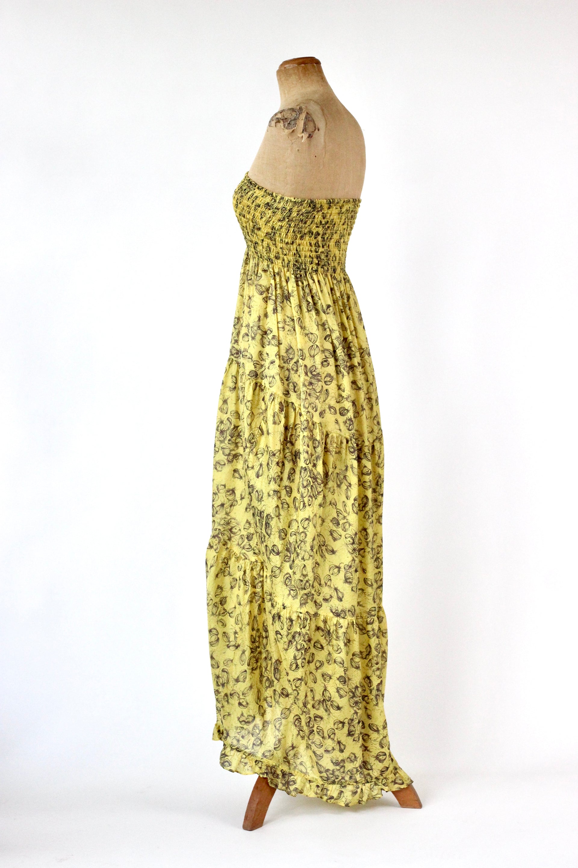 Y2K Vintage Yellow Dess/Skirt//Danish Design//Size S/M