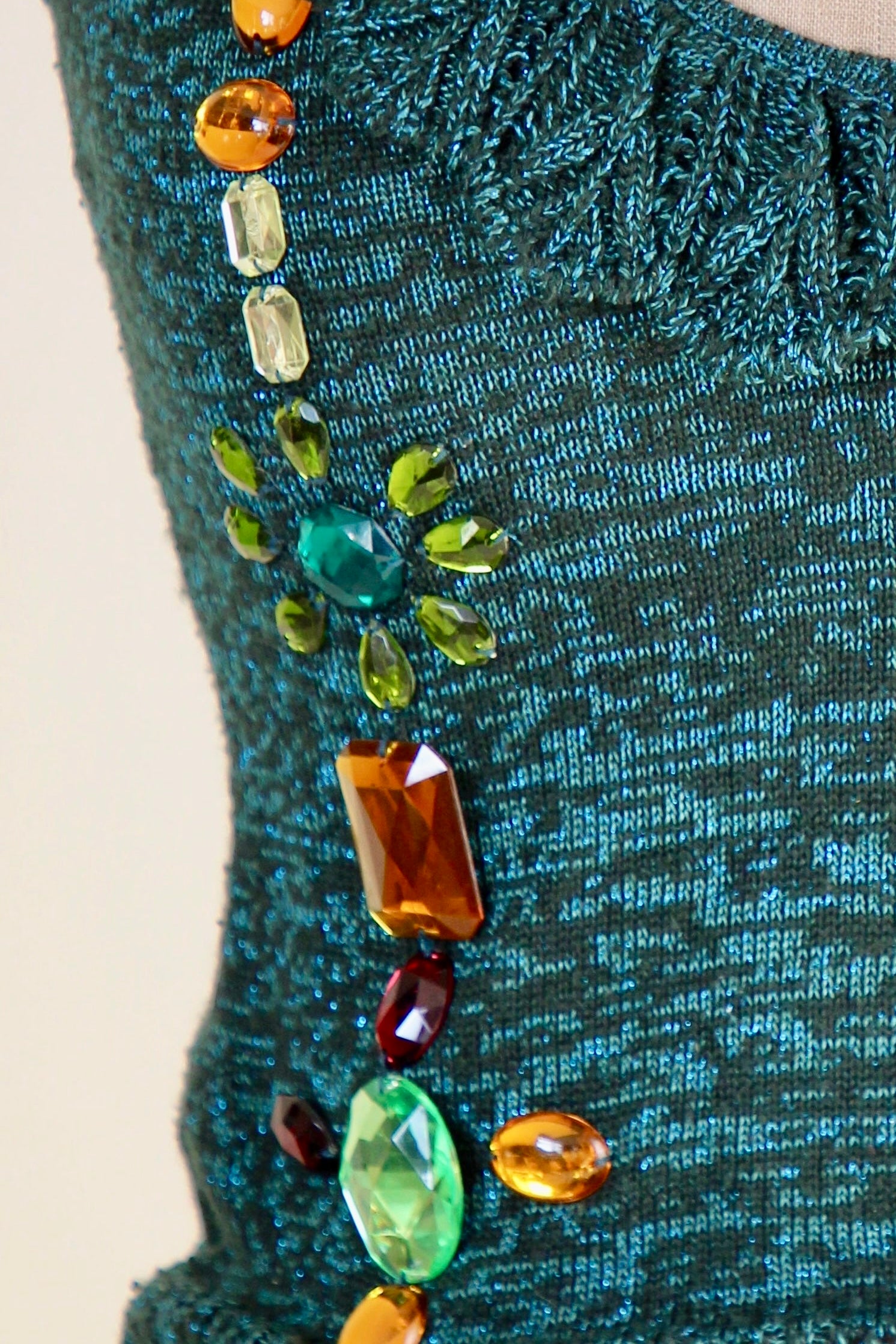Vintage Green Knit Top // Size S