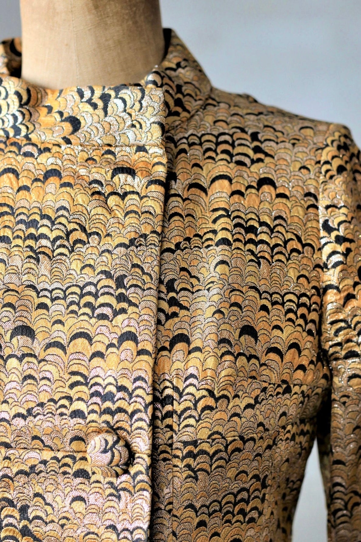 1960s Haute Couture Coat/Dress from Paris//Size M