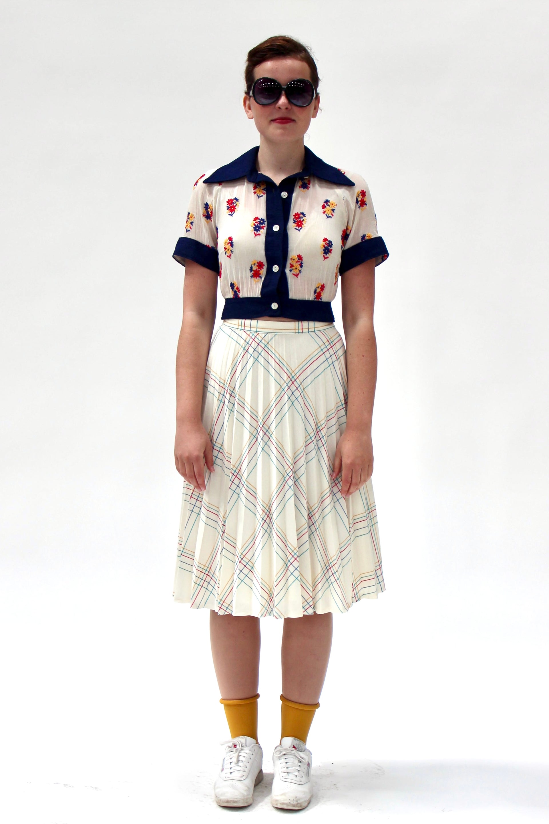 1930s Vintage Cotton Shirt //Size XS/S