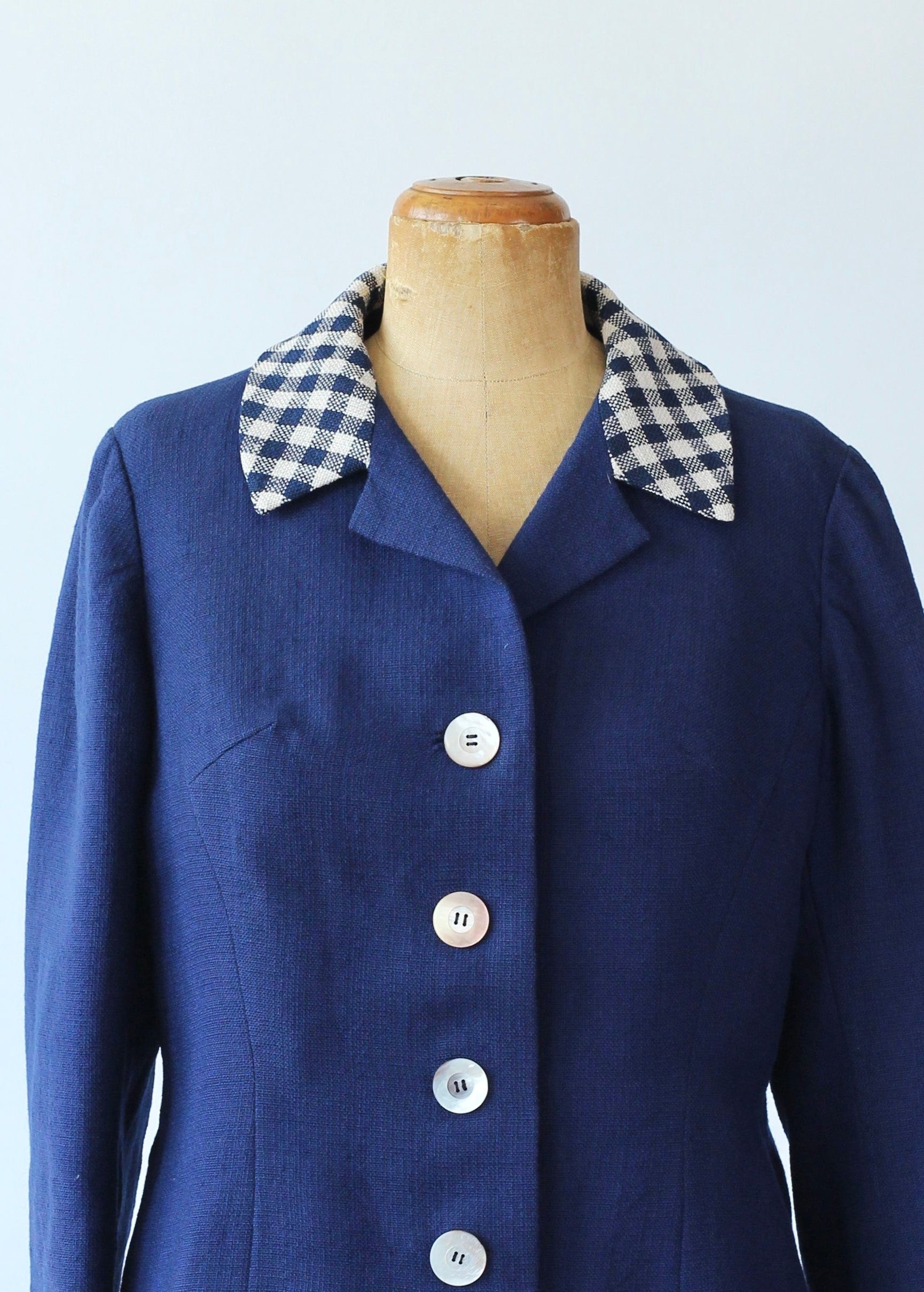 1950s Blue Short Couturier Blazer/Jacket//Size M