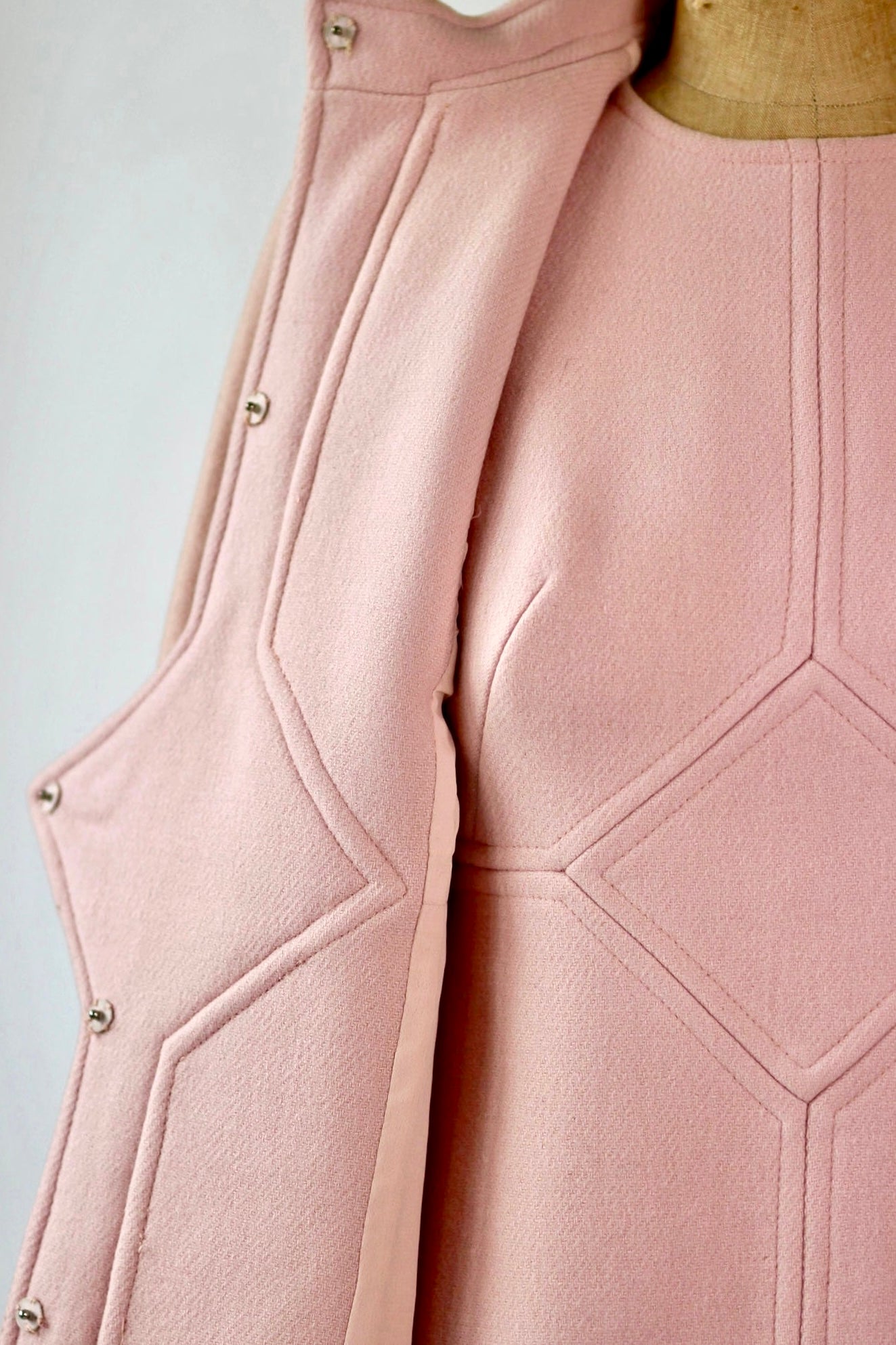 1960s Pink Wool Dress and Coat by Lanz// Size S/M