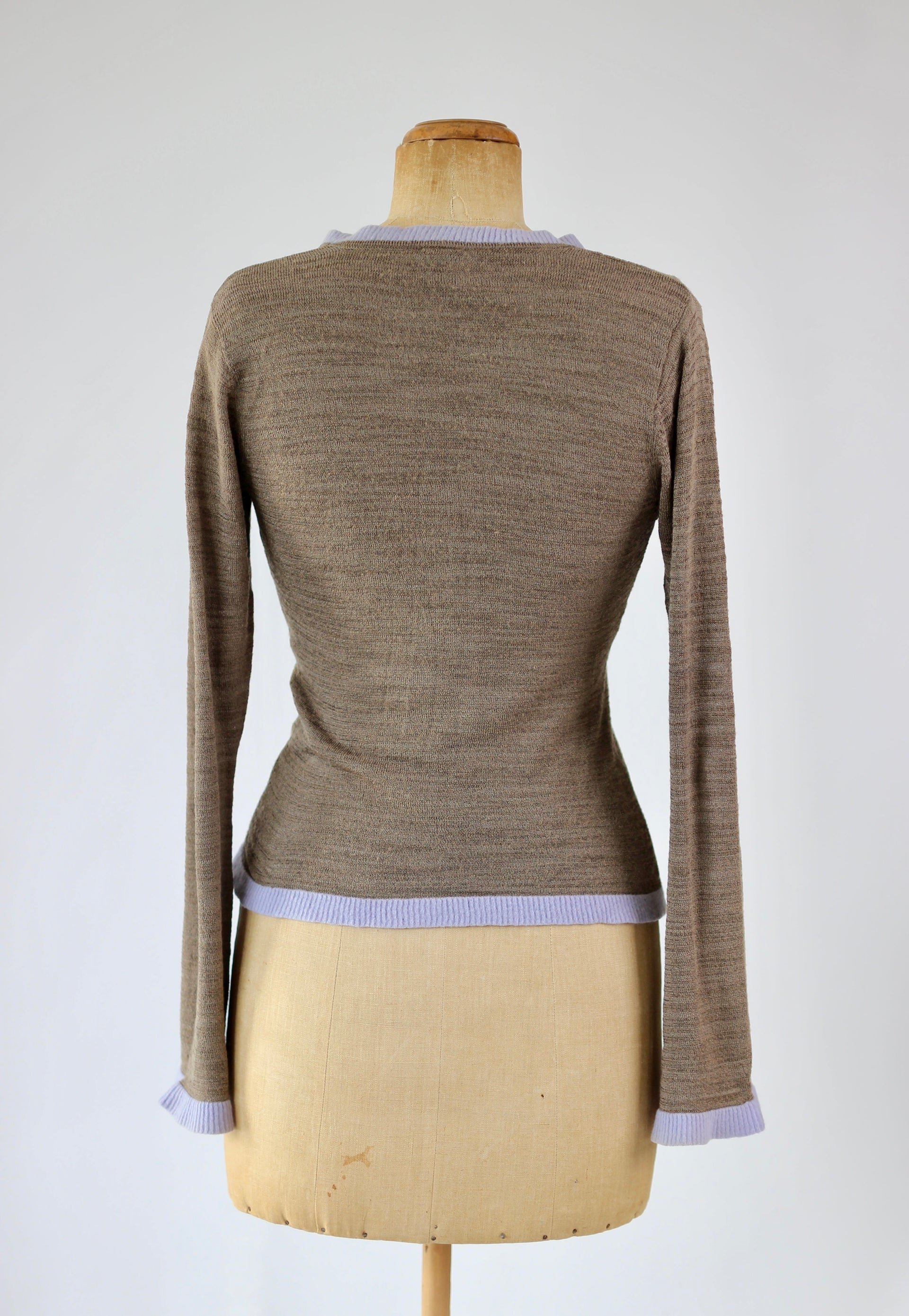 Y2K Vintage Brown Knitted Cardigan//Danish Design//Size S