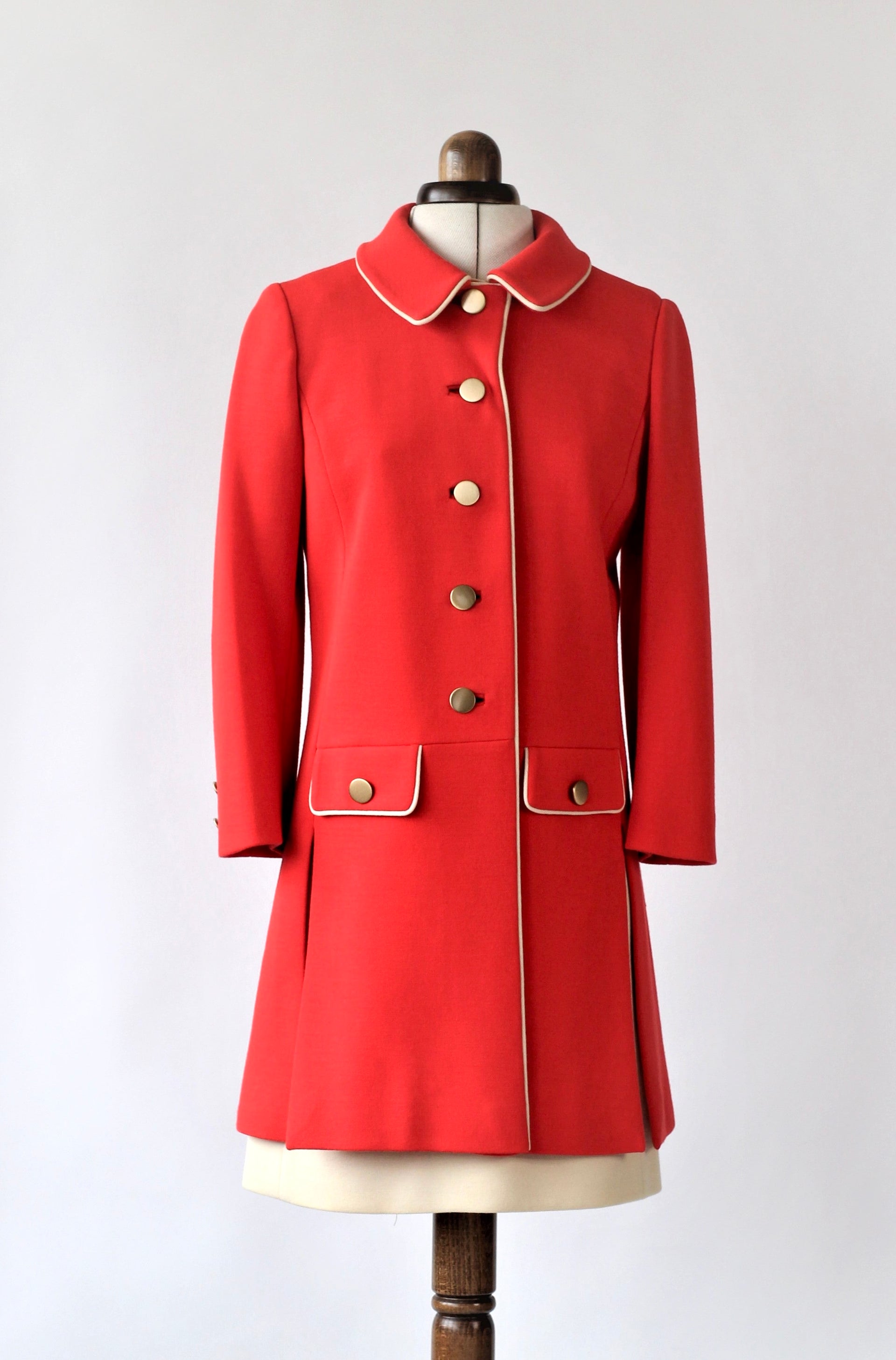 1960s French Design Wool Dress Suit// Size S/M