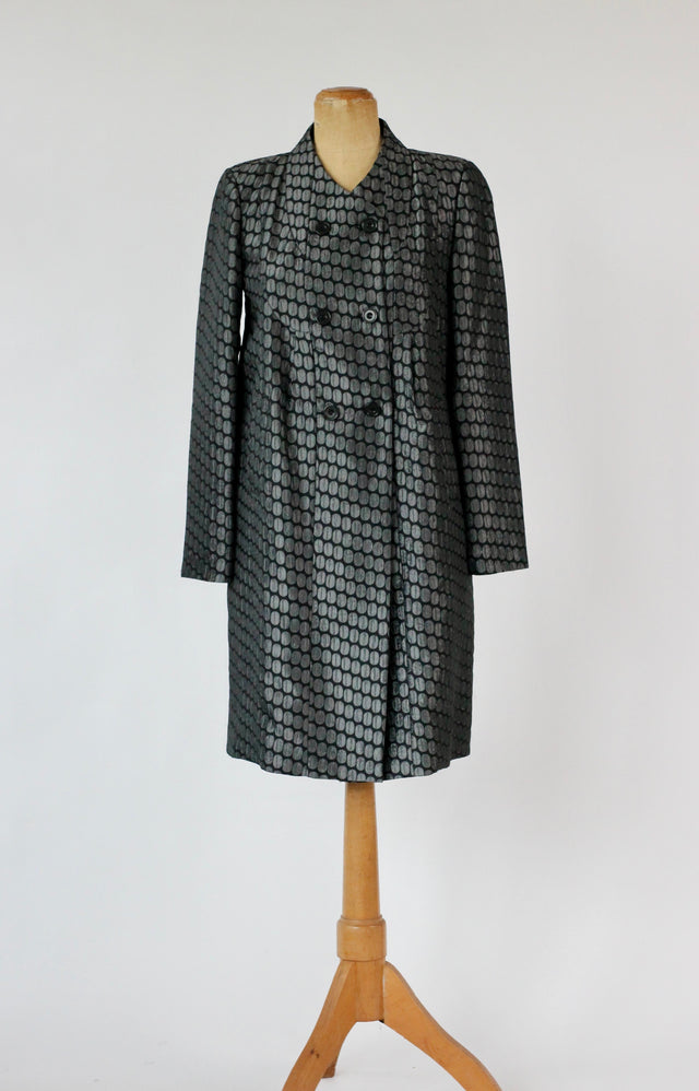 Y2K Vintage Black/Grey Coat//Danish Design//Size L