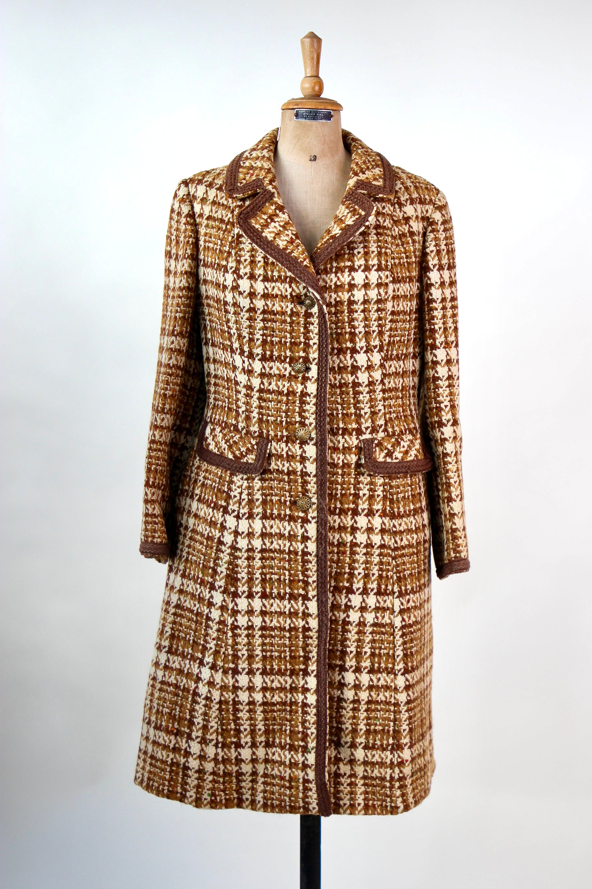 1960s Designer Wool Mod Coat // Size M