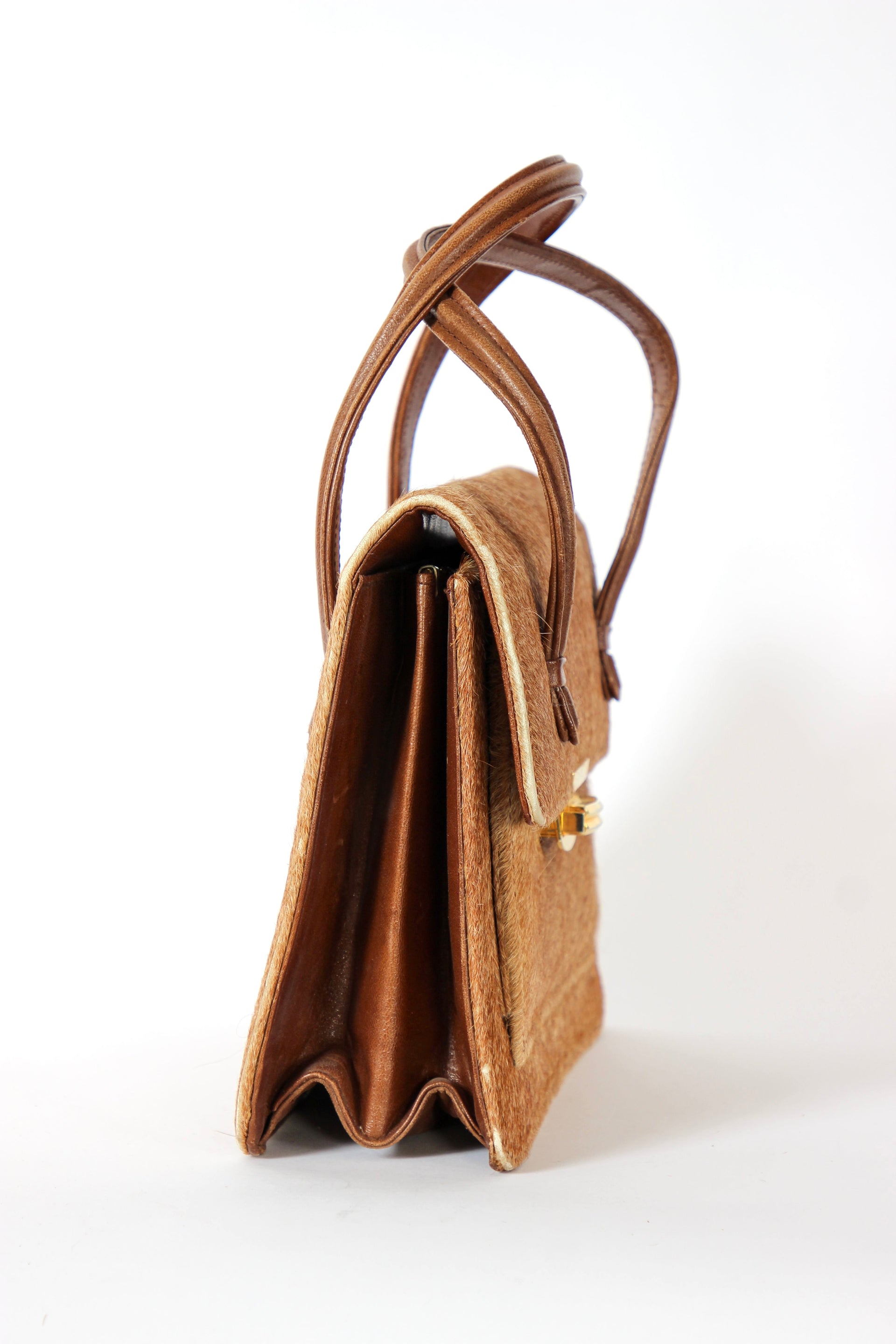 1950s Vintage Fur Top Handle Bag
