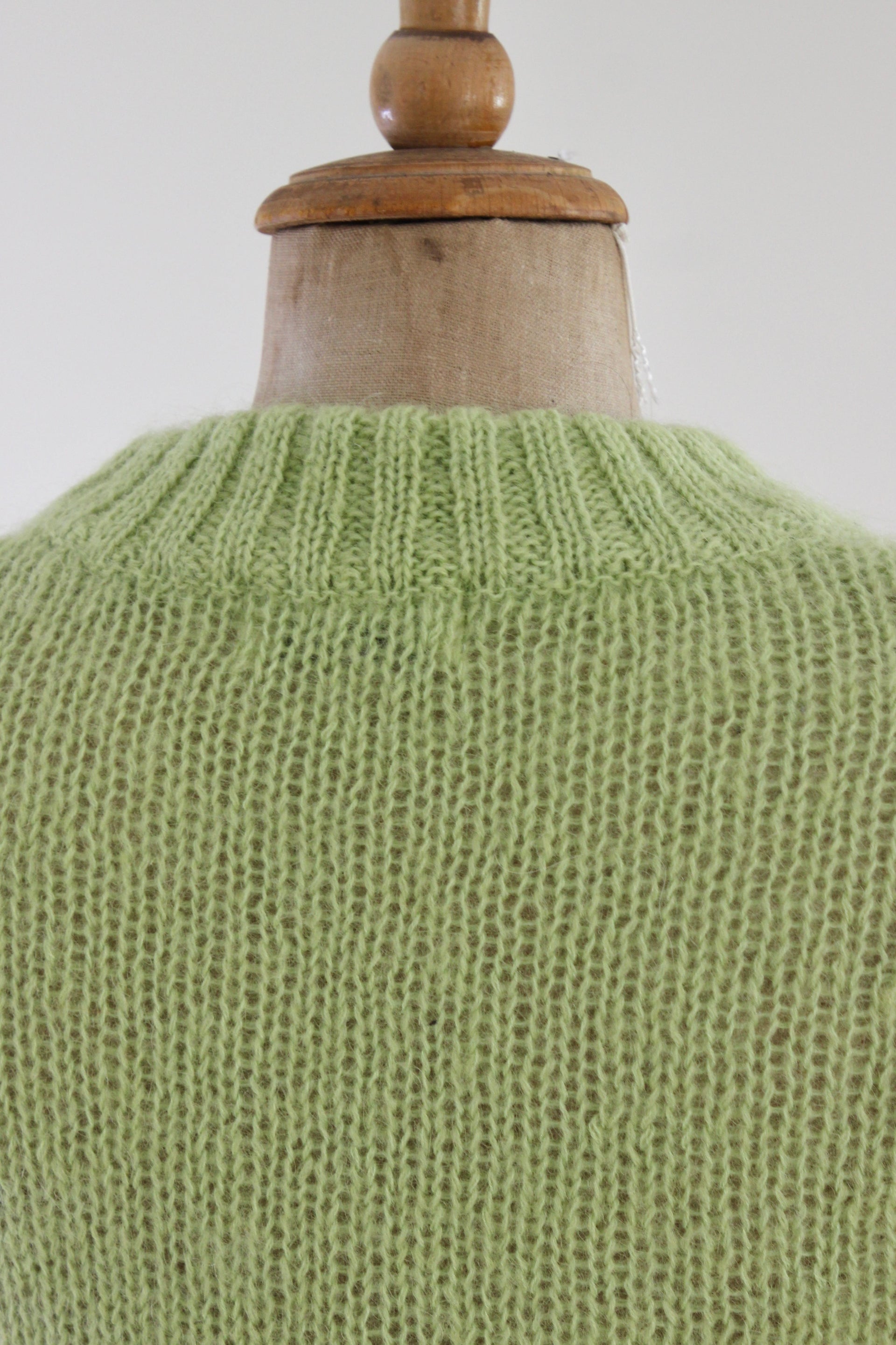 Y2K Vintage Bright Green Wool Knit Top // Japanese Design // Size S/M
