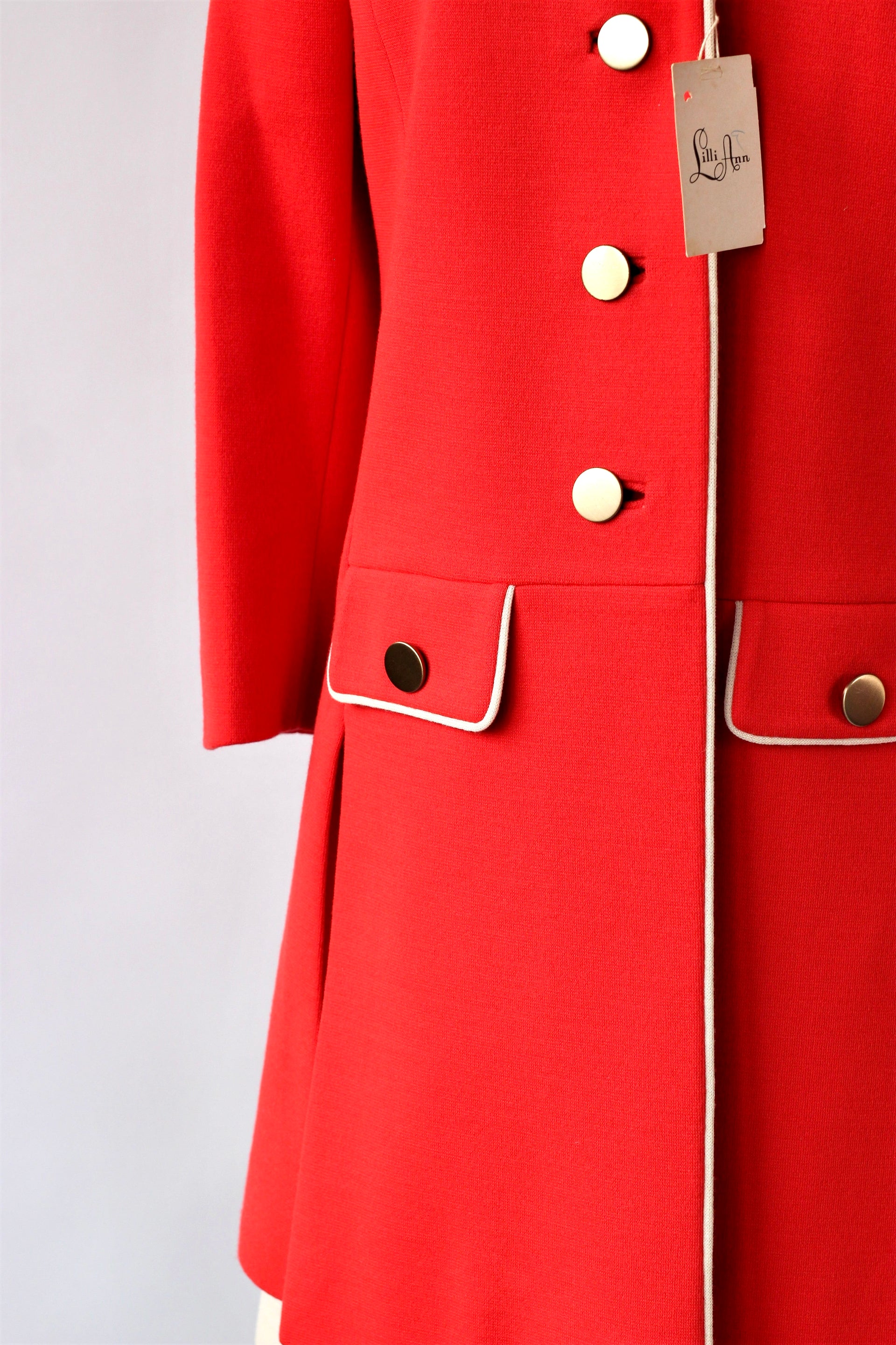 1960s French Design Wool Dress Suit// Size S/M