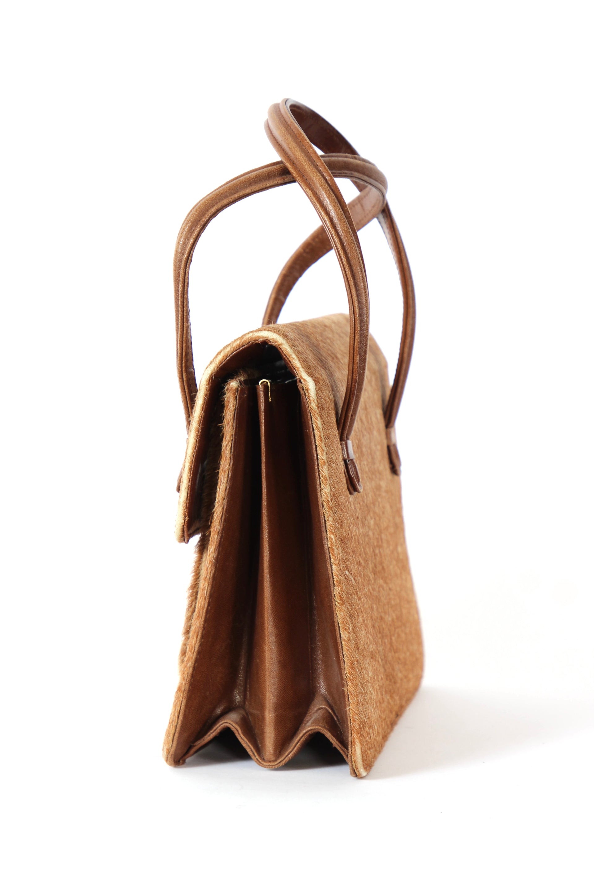 1950s Vintage Fur Top Handle Bag