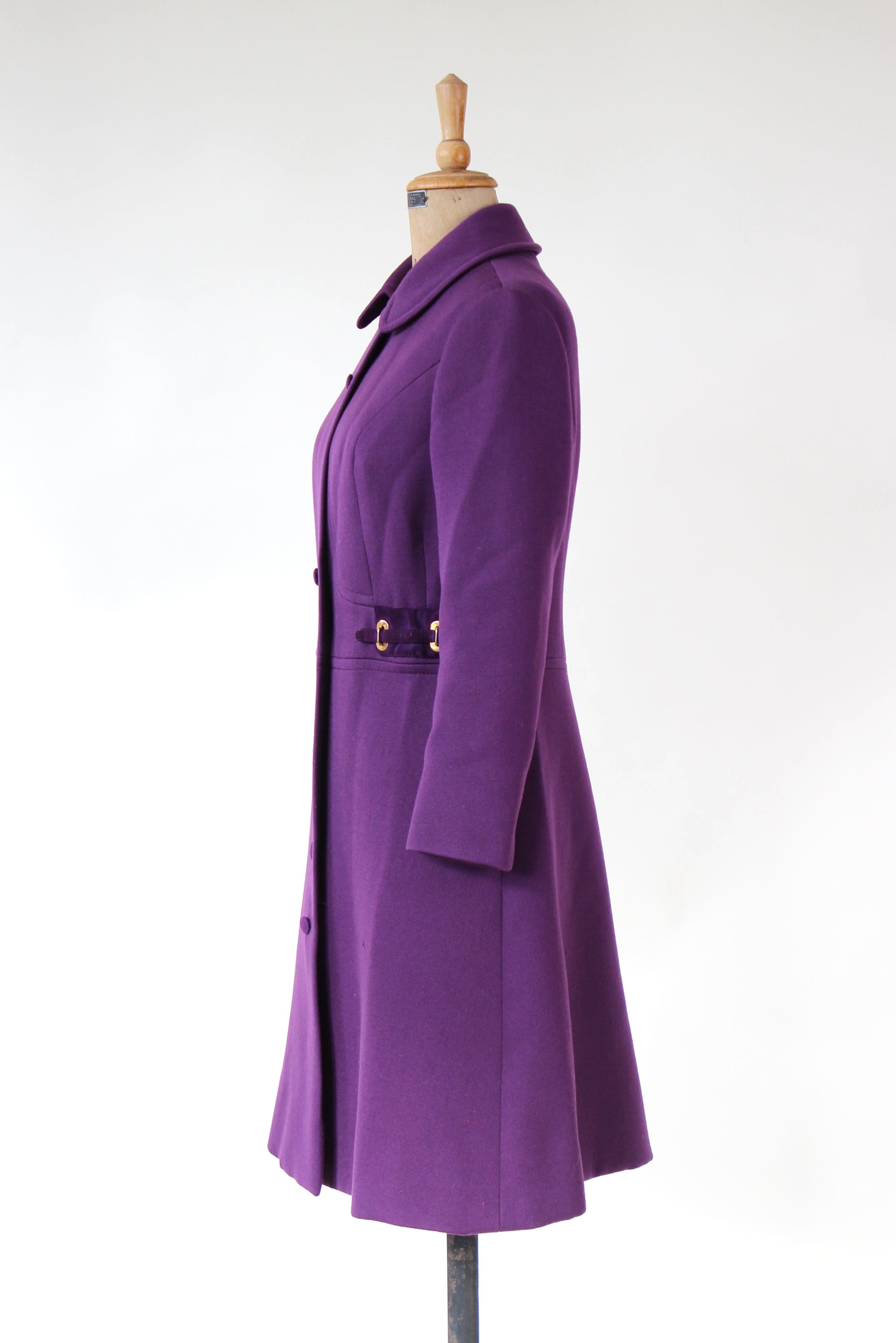 1960s Vintage Purple Mod Wool Coat // Size M