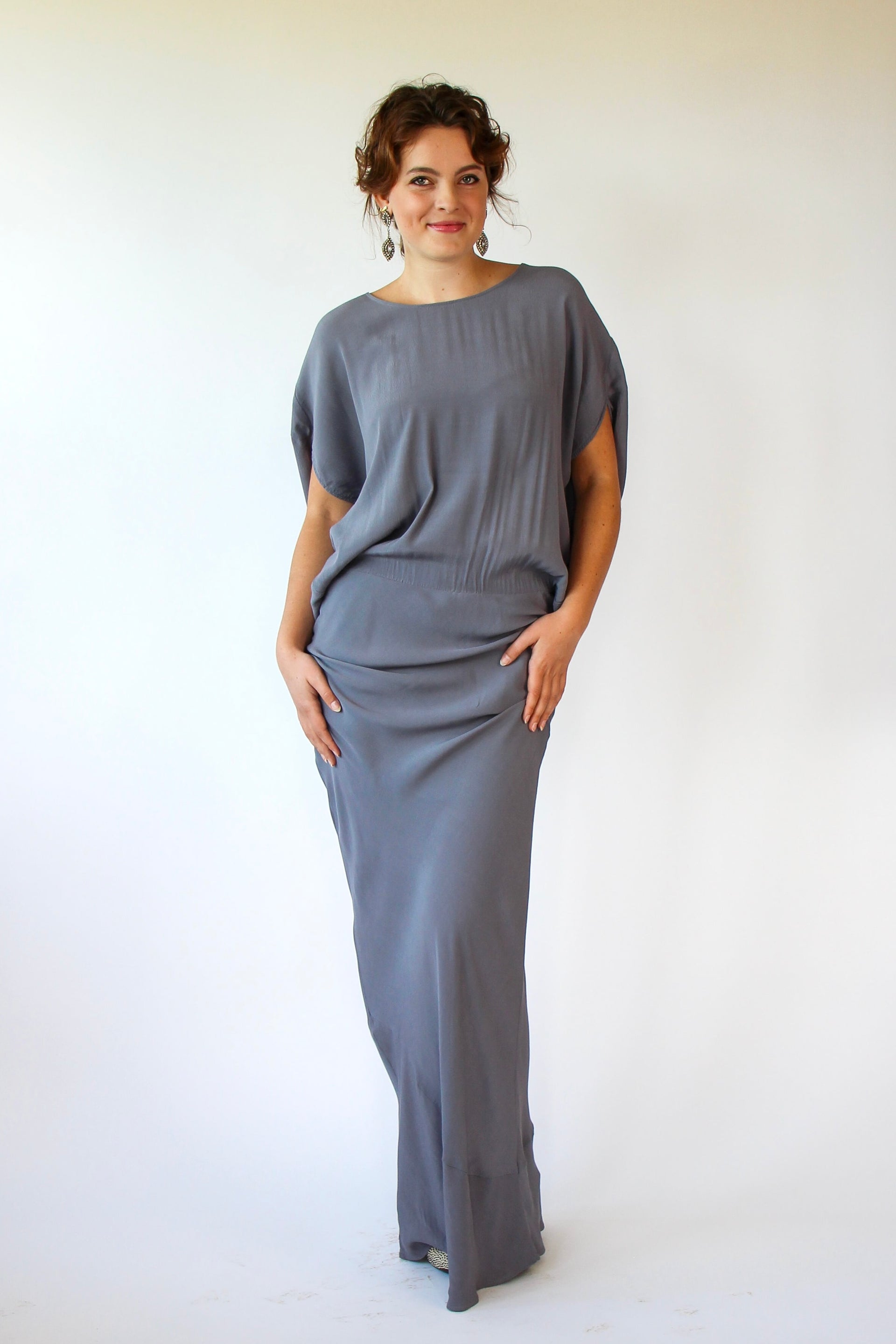 Vinntage Rützou Grey Evening Dress Size L