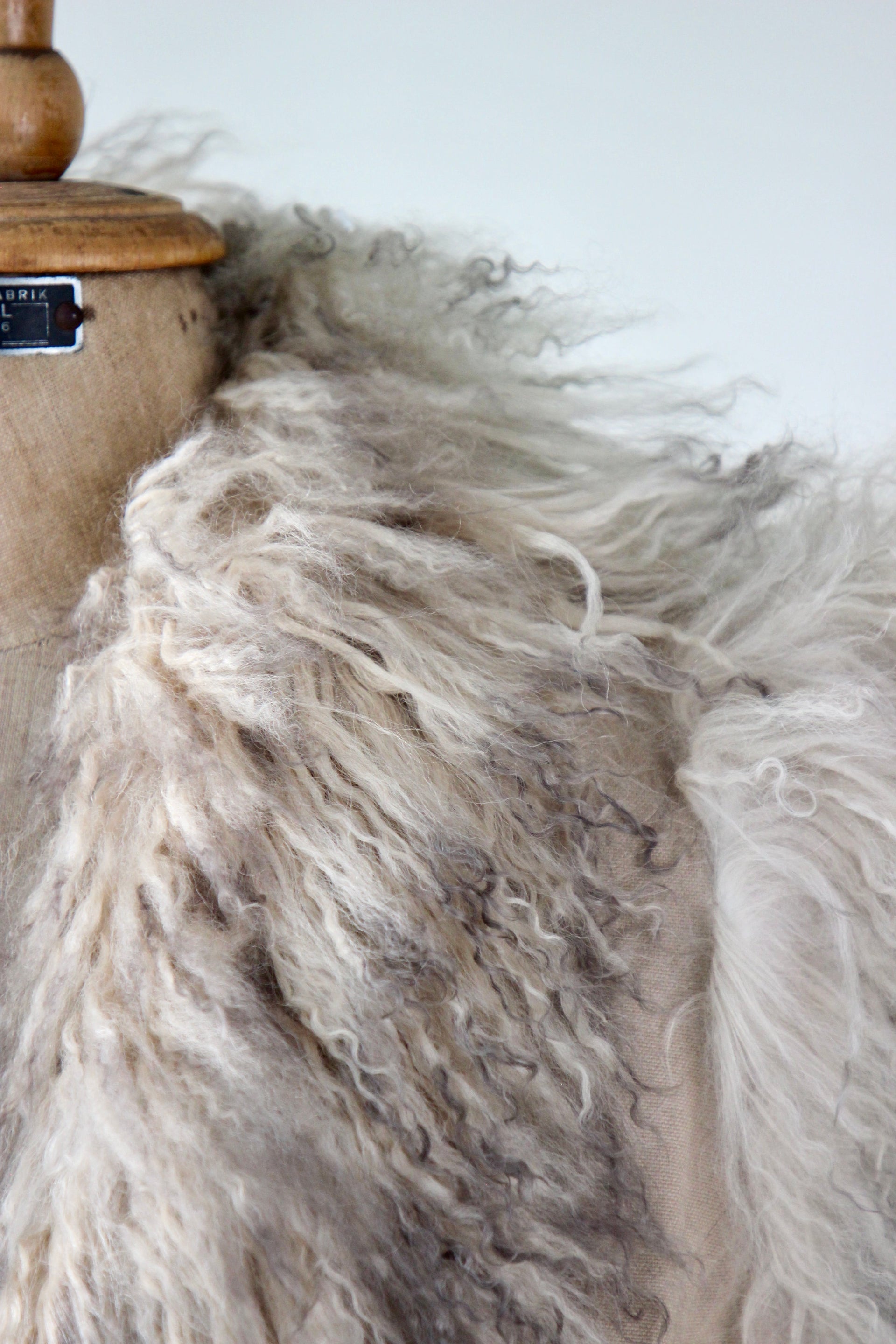 Vintage Vest with Mongolian Lamb Fur // Size S