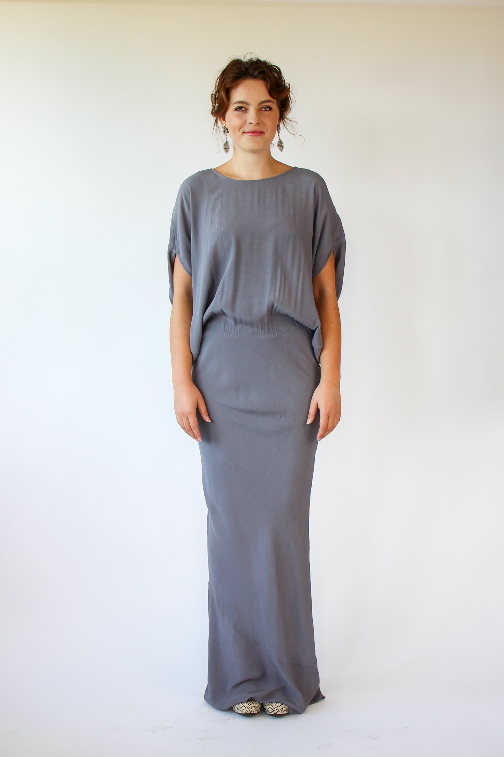 Vinntage Rützou Grey Evening Dress Size L
