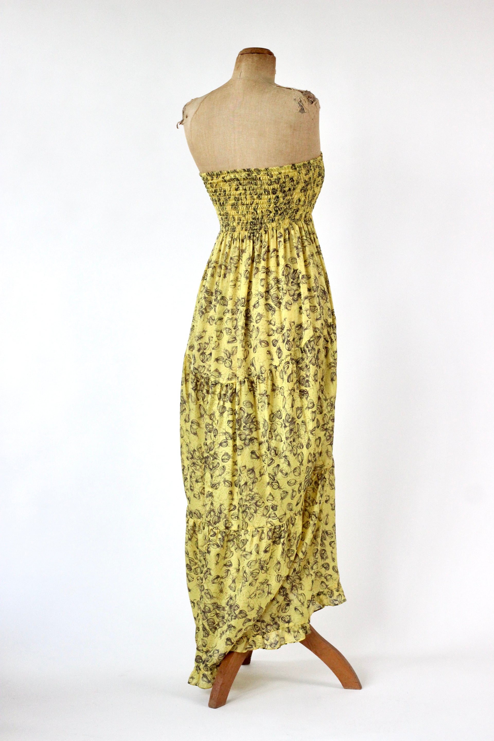 Y2K Vintage Yellow Dess/Skirt//Danish Design//Size S/M