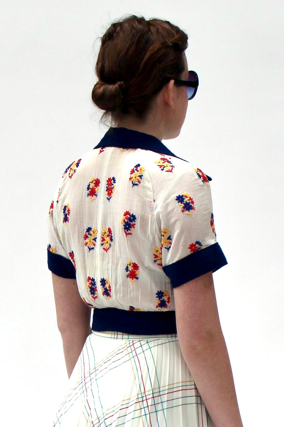 1930s Vintage Cotton Shirt //Size XS/S