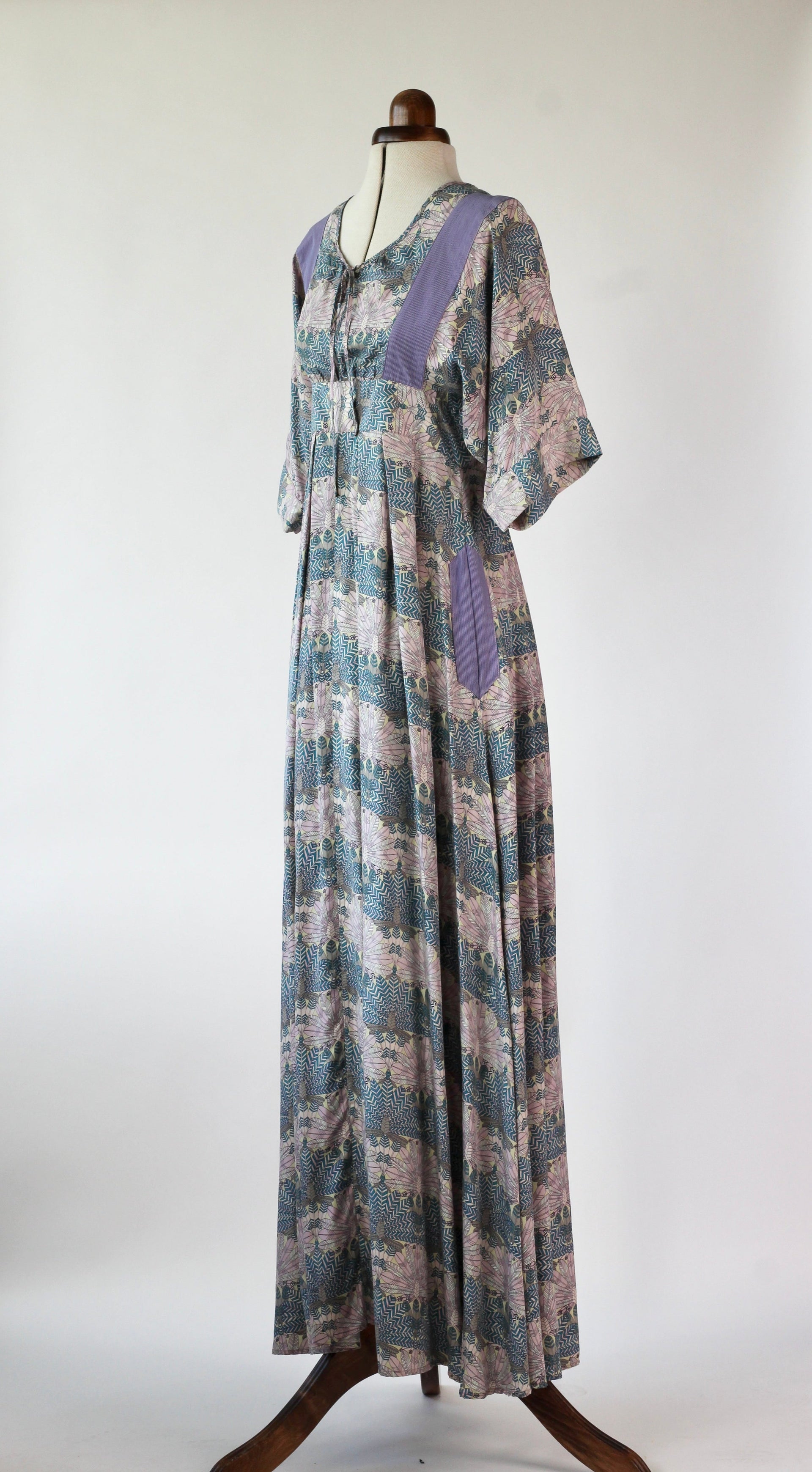 Y2K Purple Maxi Silk Dress//Danish Design//Size M