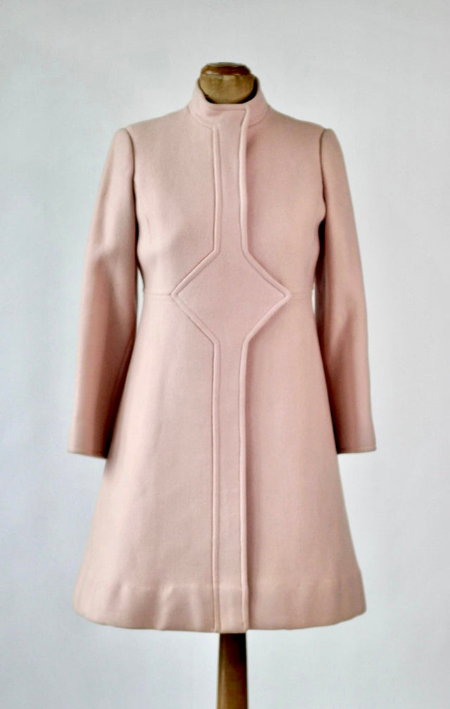 1960s Pink Wool Dress and Coat by Lanz// Size S/M