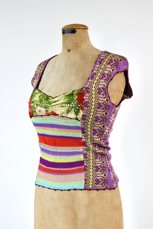 Vintage Christian Lacroix Knit Top // Size S