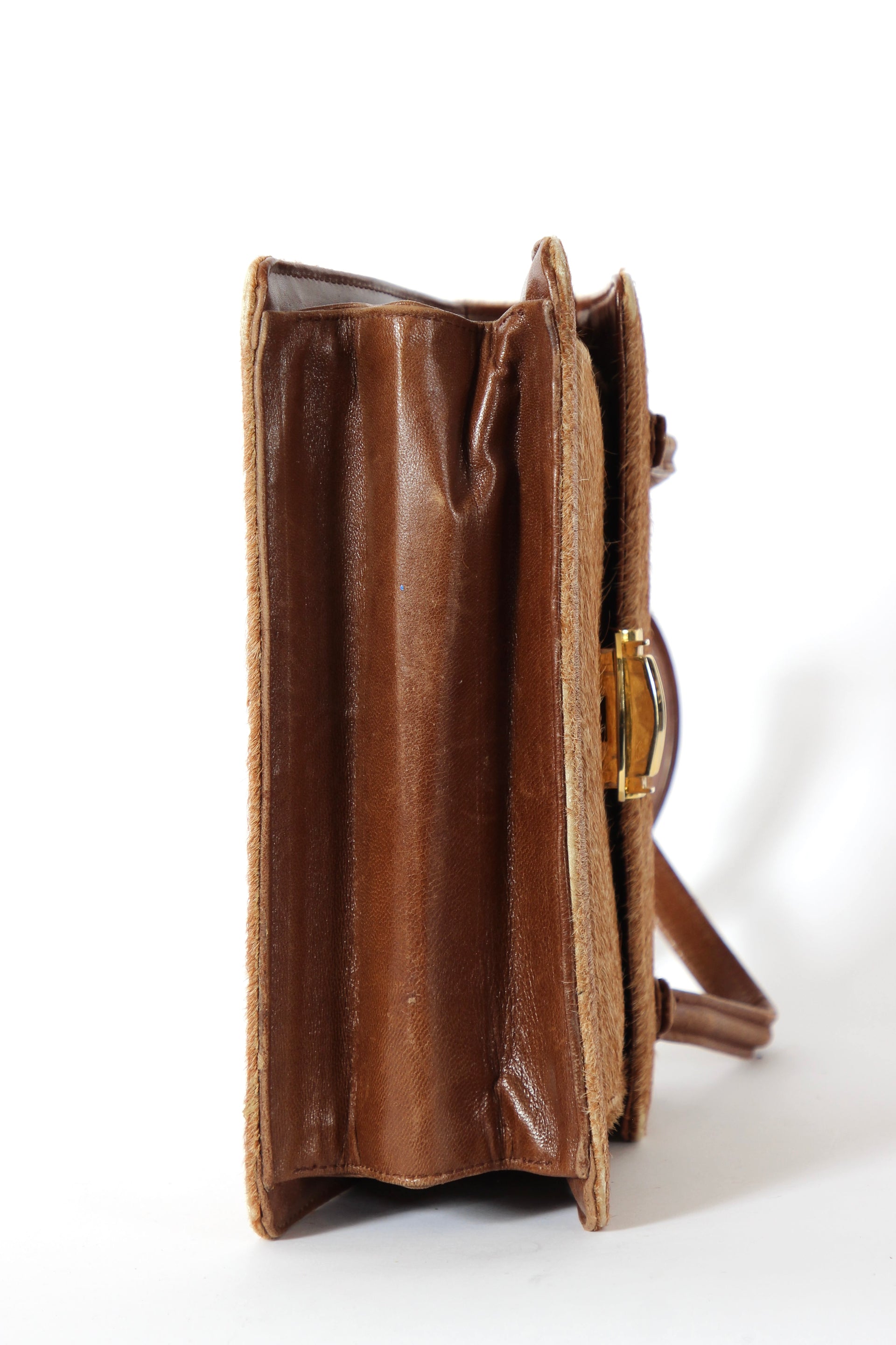 1950s Vintage Fur Top Handle Bag