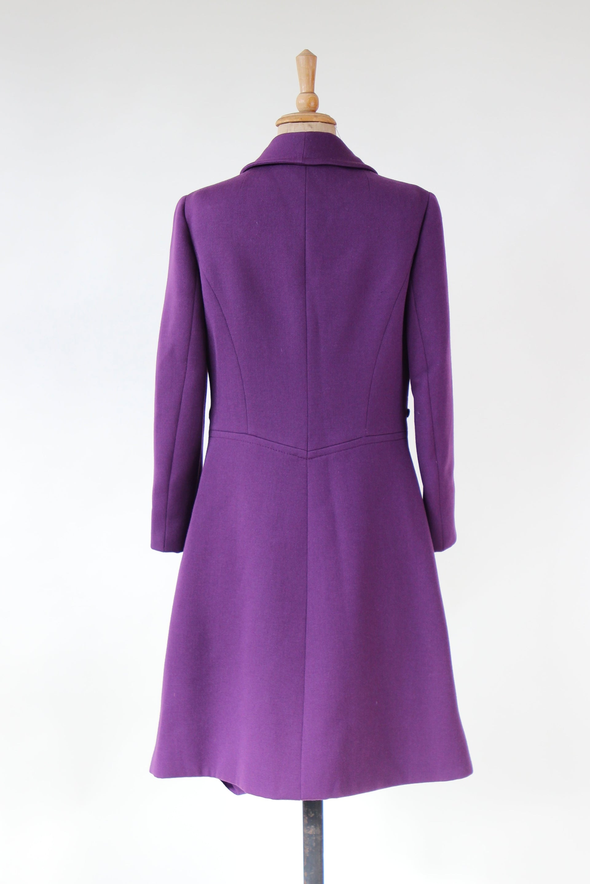1960s Vintage Purple Mod Wool Coat // Size M