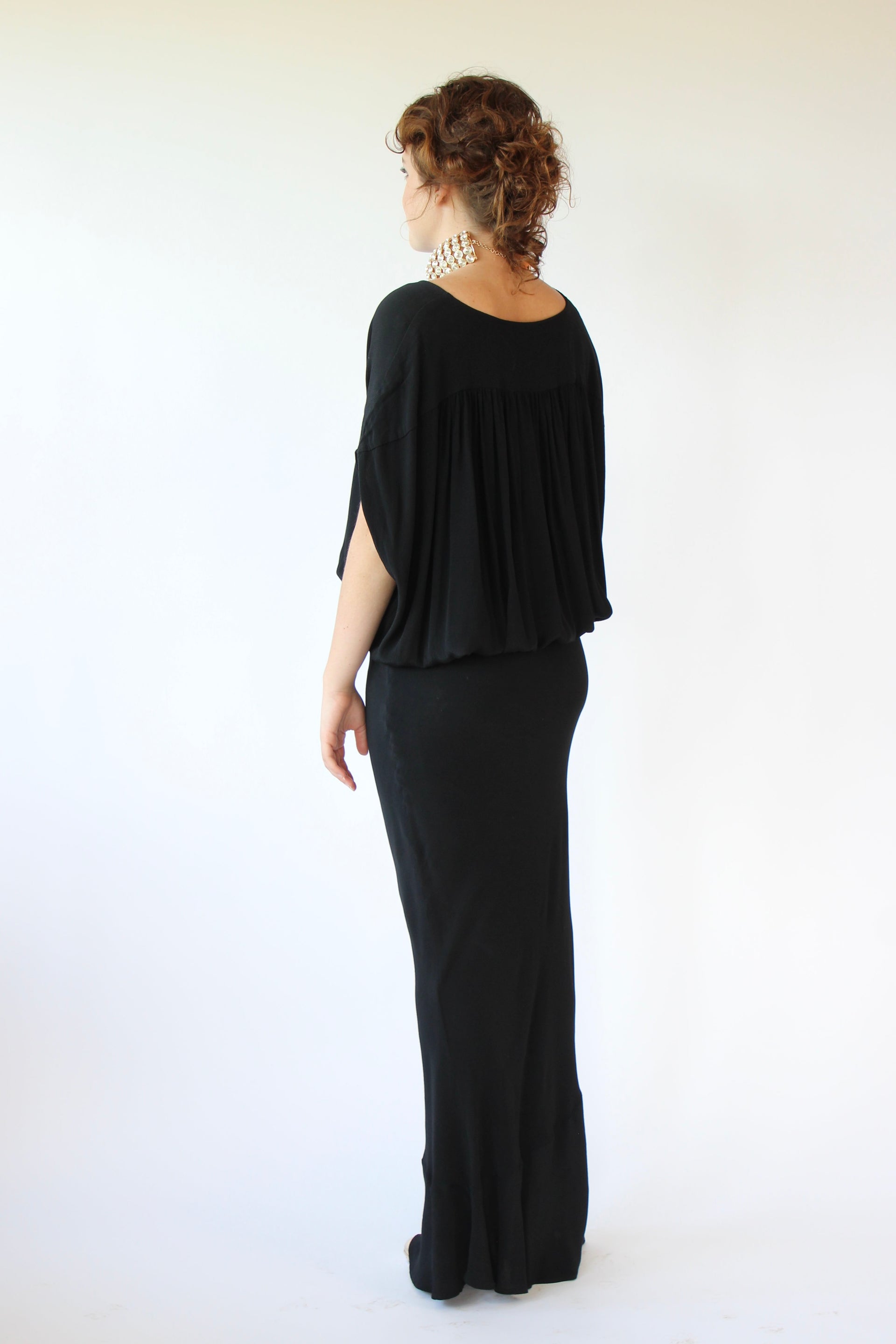 Vintage Rützou Black Evening Dress Size XL