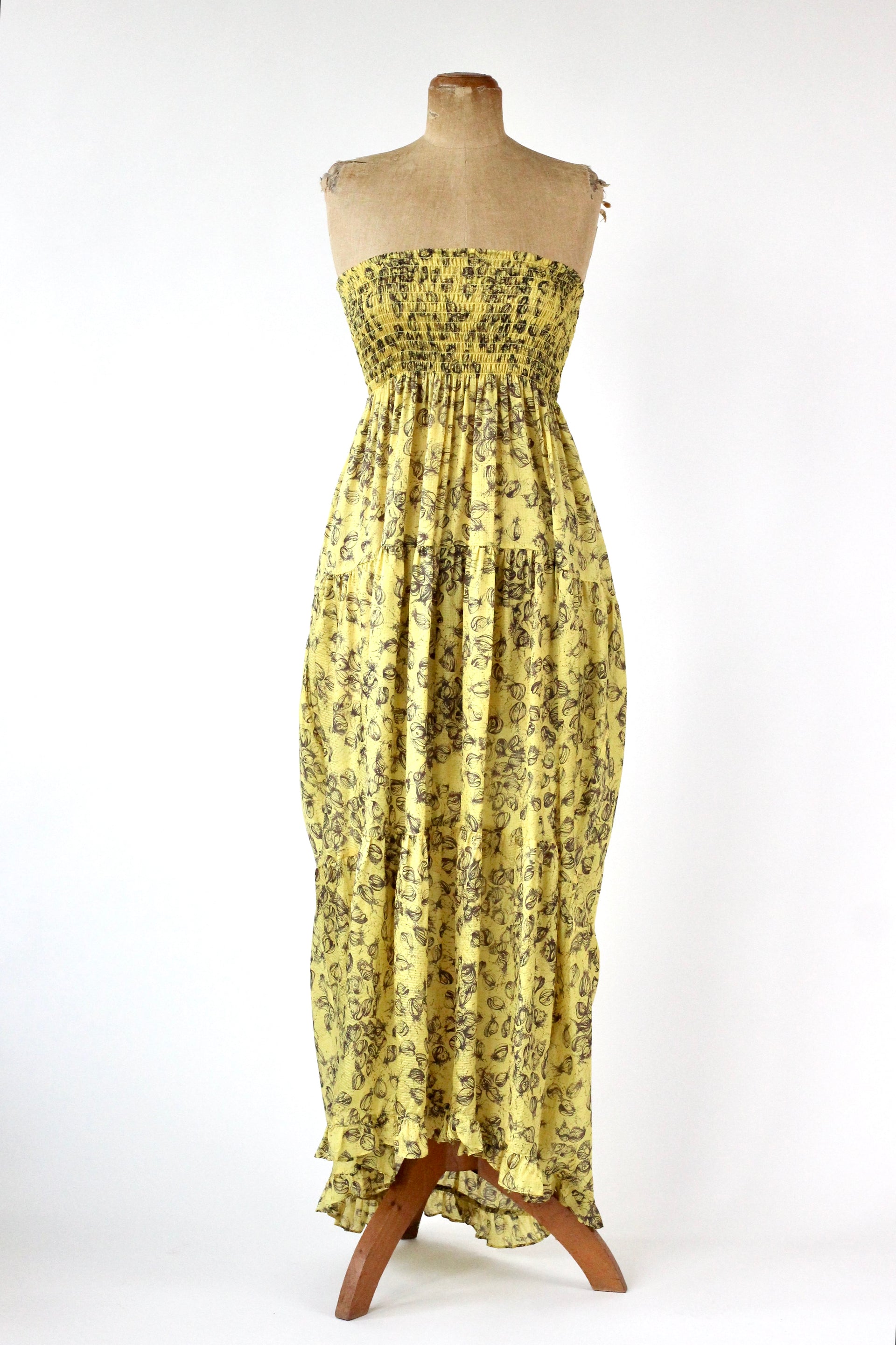 Y2K Vintage Yellow Dess/Skirt//Danish Design//Size S/M