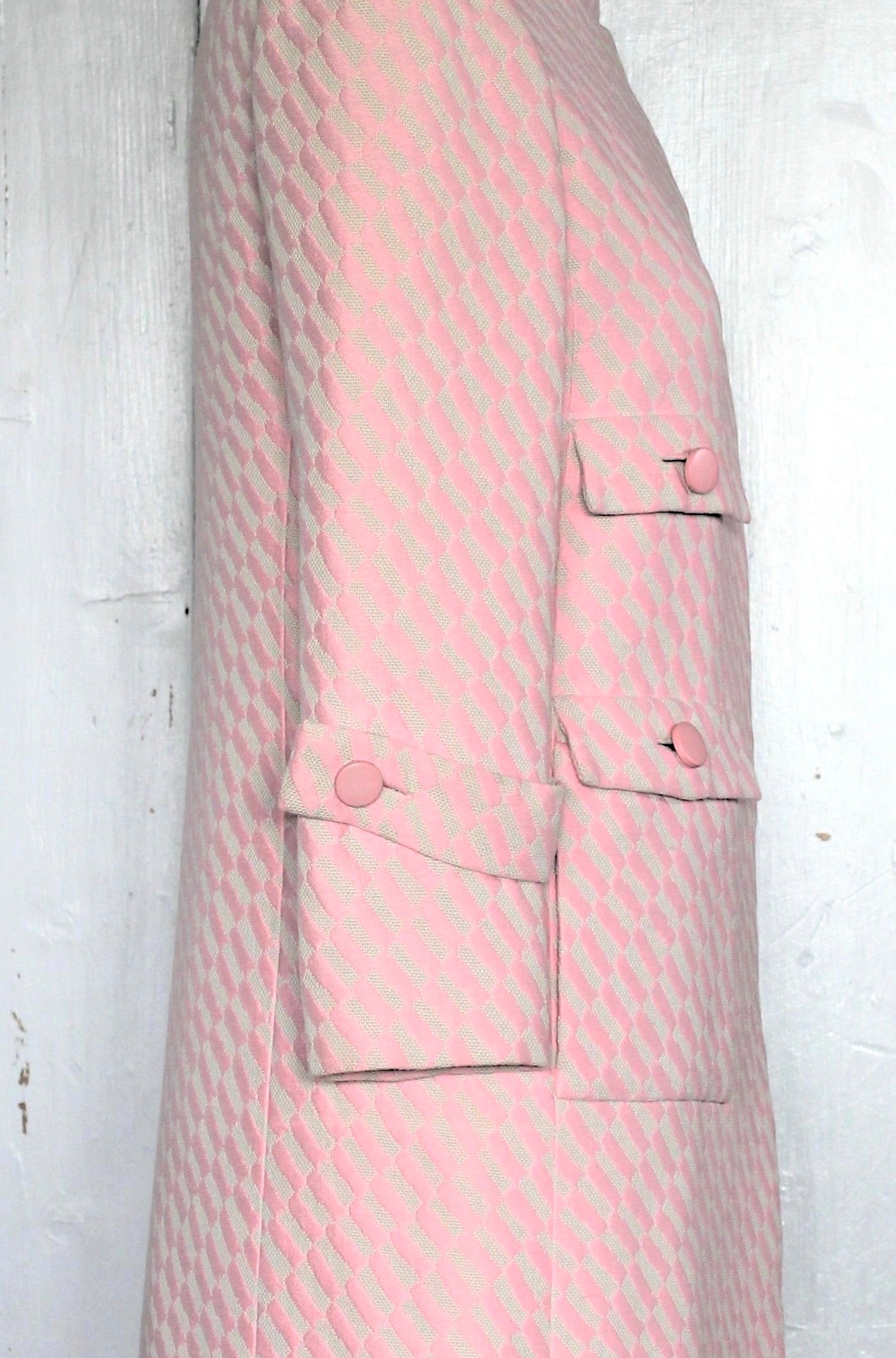 1960s Vintage Nina Ricci Pink Mod Coat