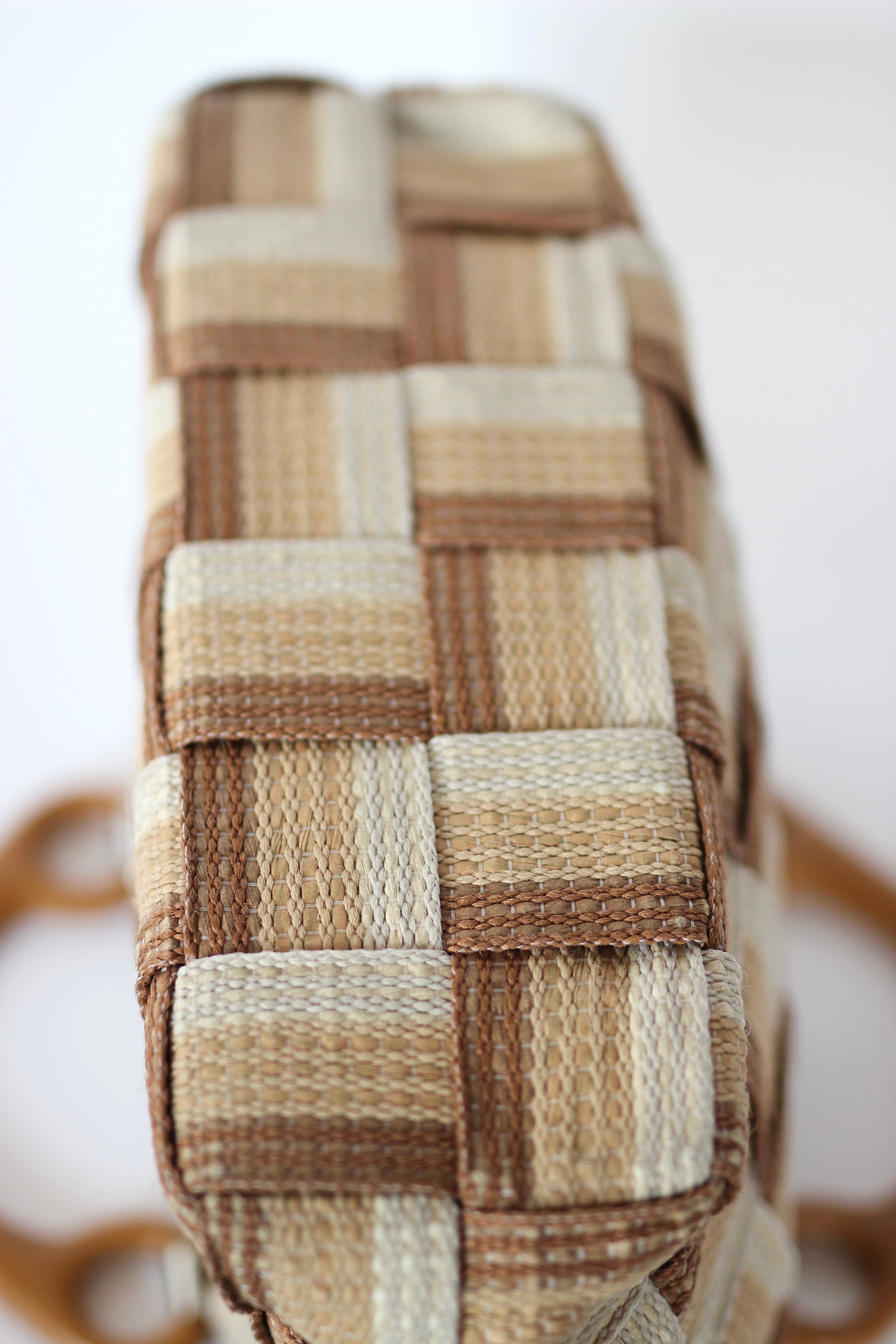1960s Vintage Italien Bag in Striped Grosgrain