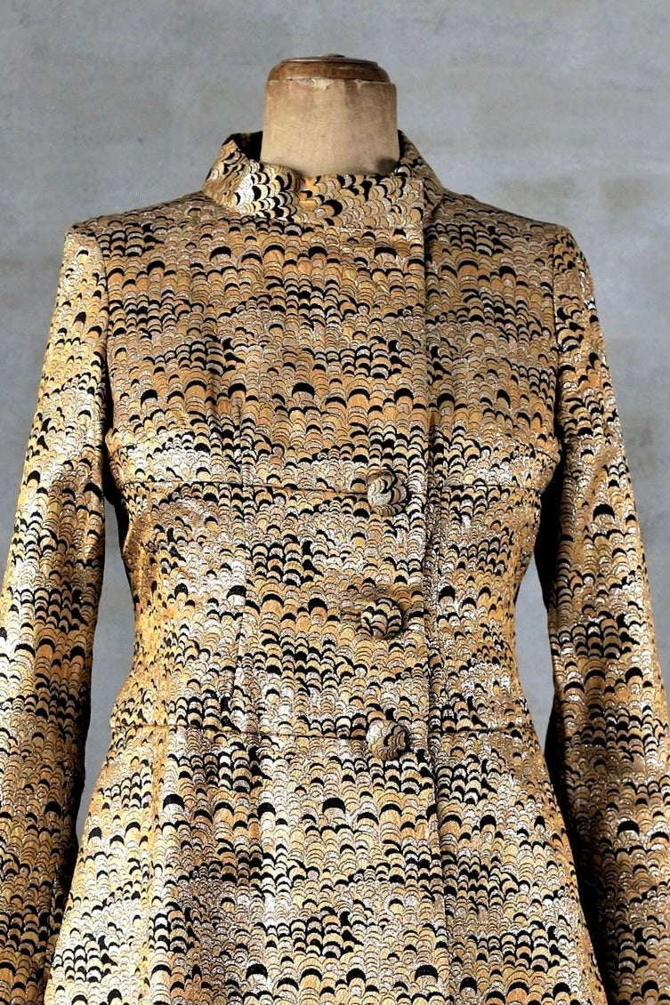 1960s Haute Couture Coat/Dress from Paris//Size M