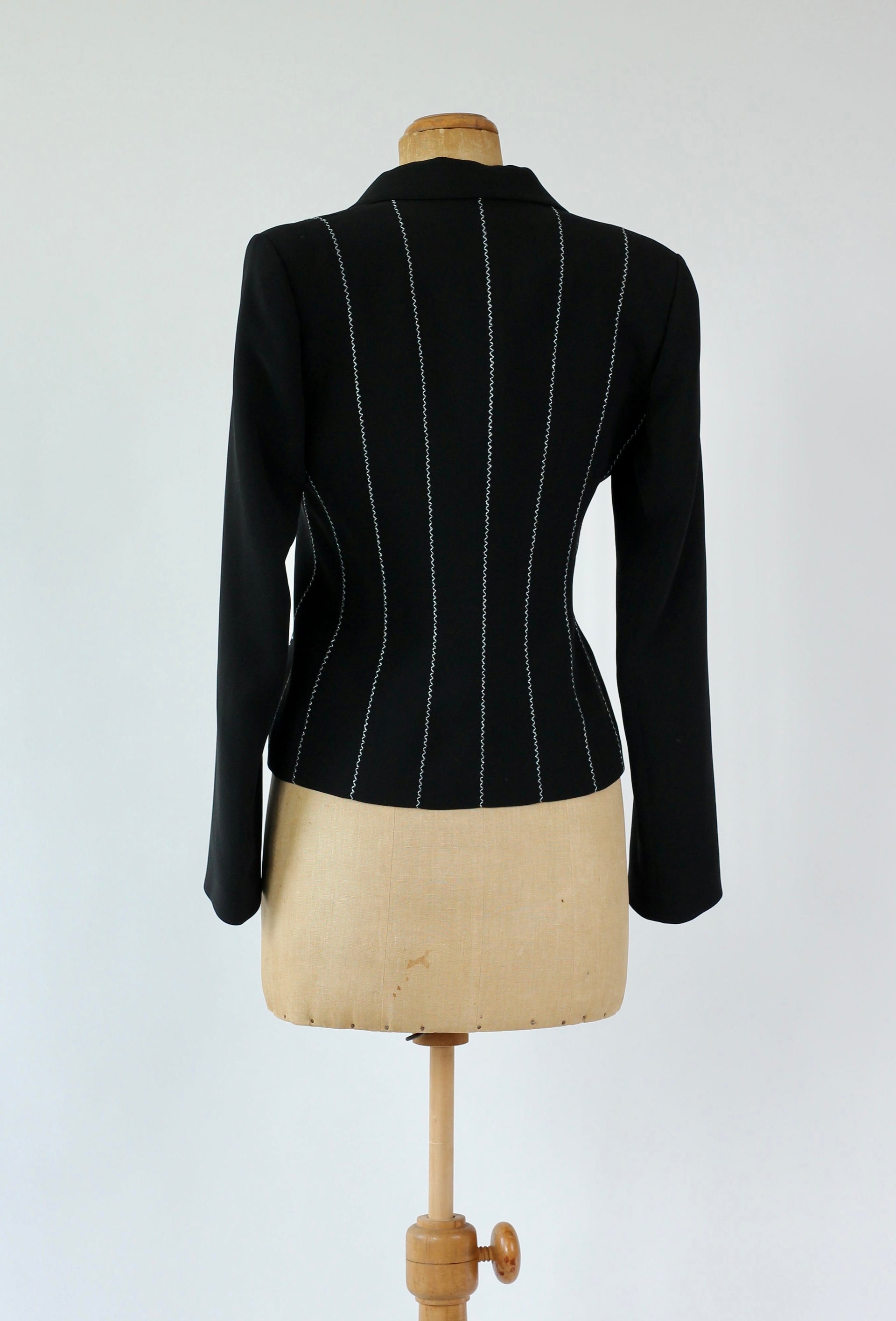 1980s French Designer, Paris Evening Black Blazer/Jacket//Size M