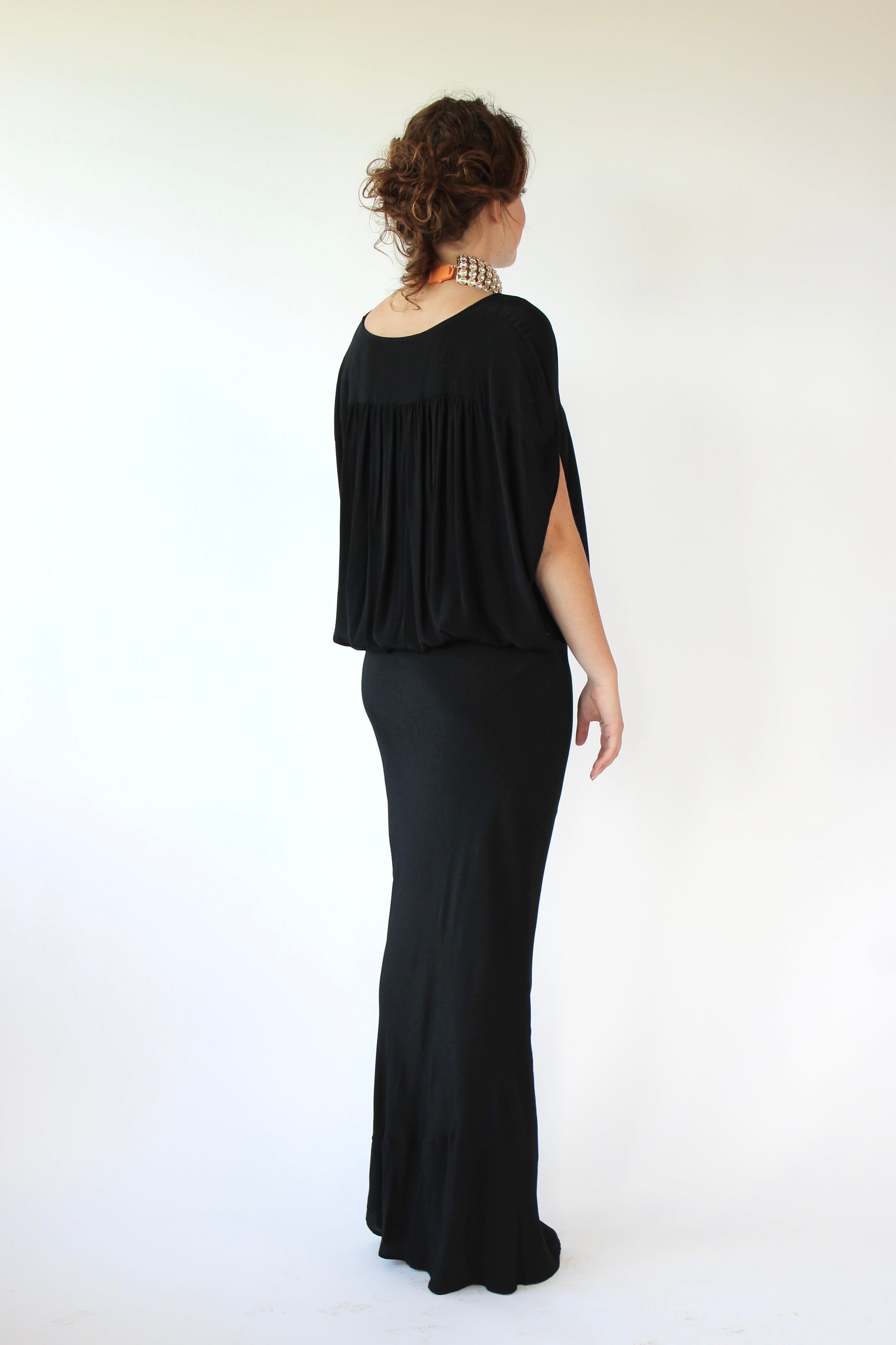 Vintage Rützou Black Evening Dress Size XL