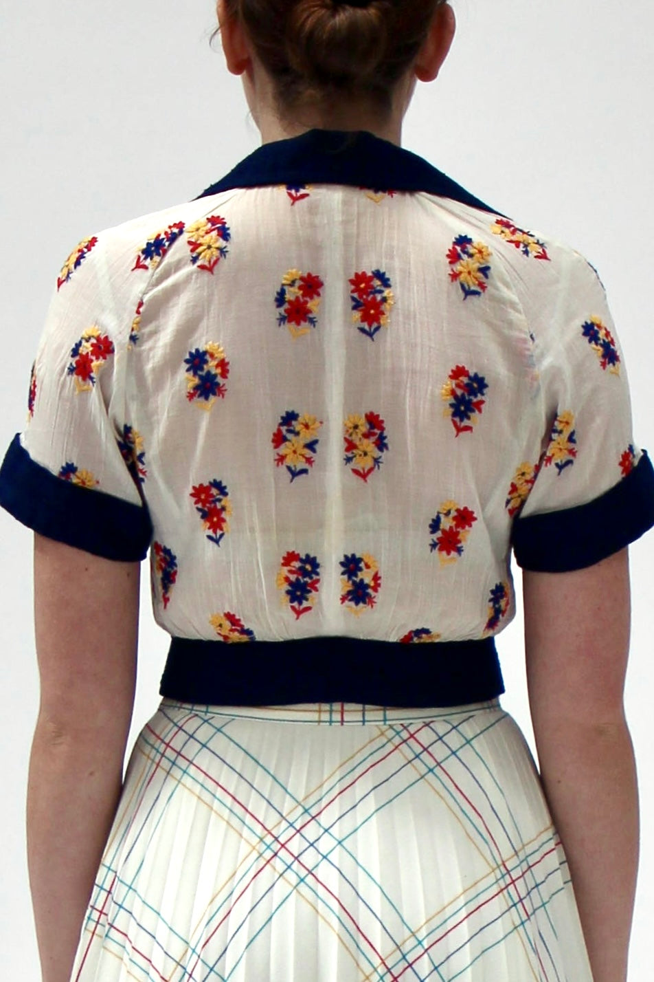 1930s Vintage Cotton Shirt //Size XS/S