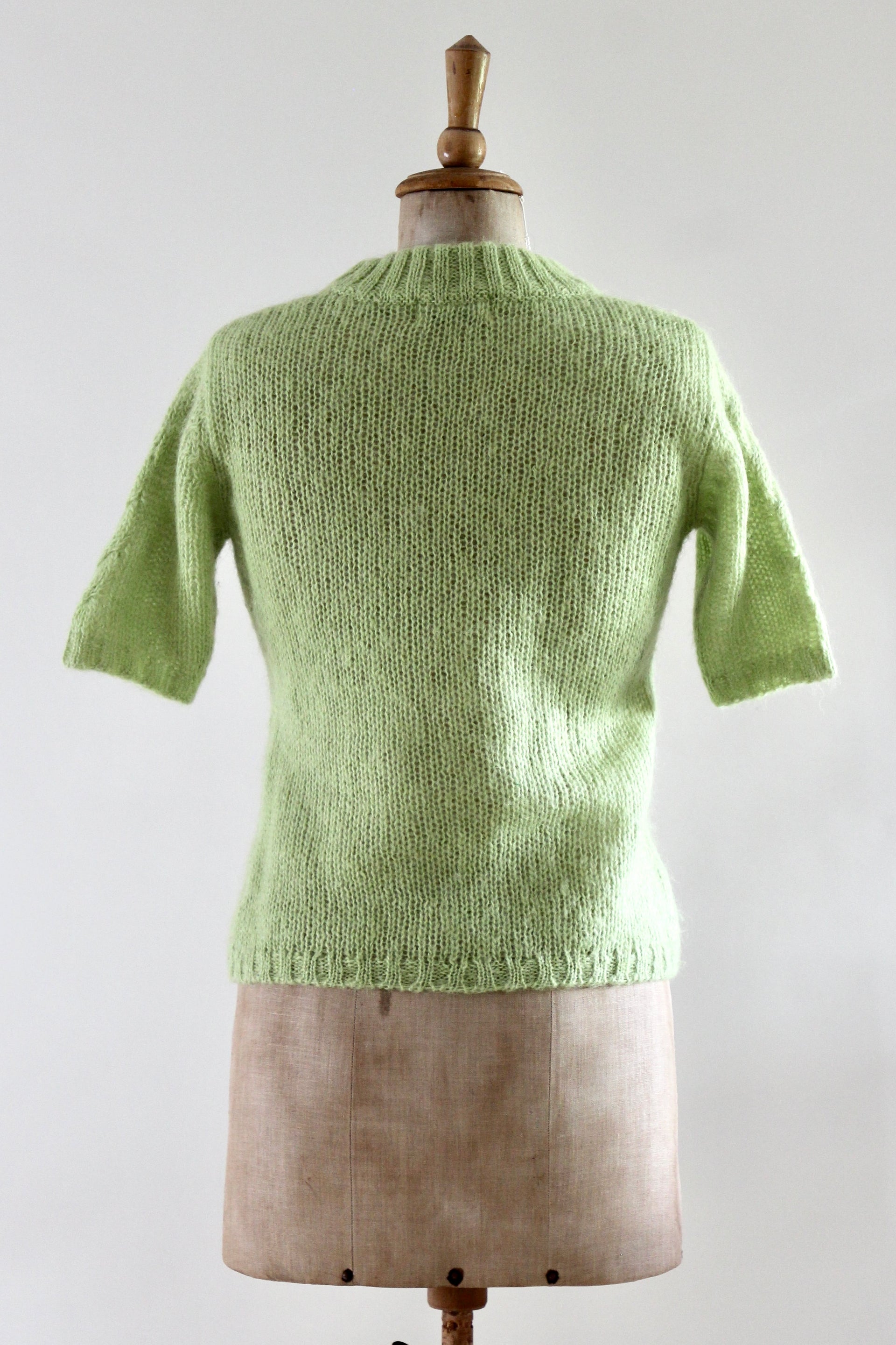 Y2K Vintage Bright Green Wool Knit Top // Japanese Design // Size S/M