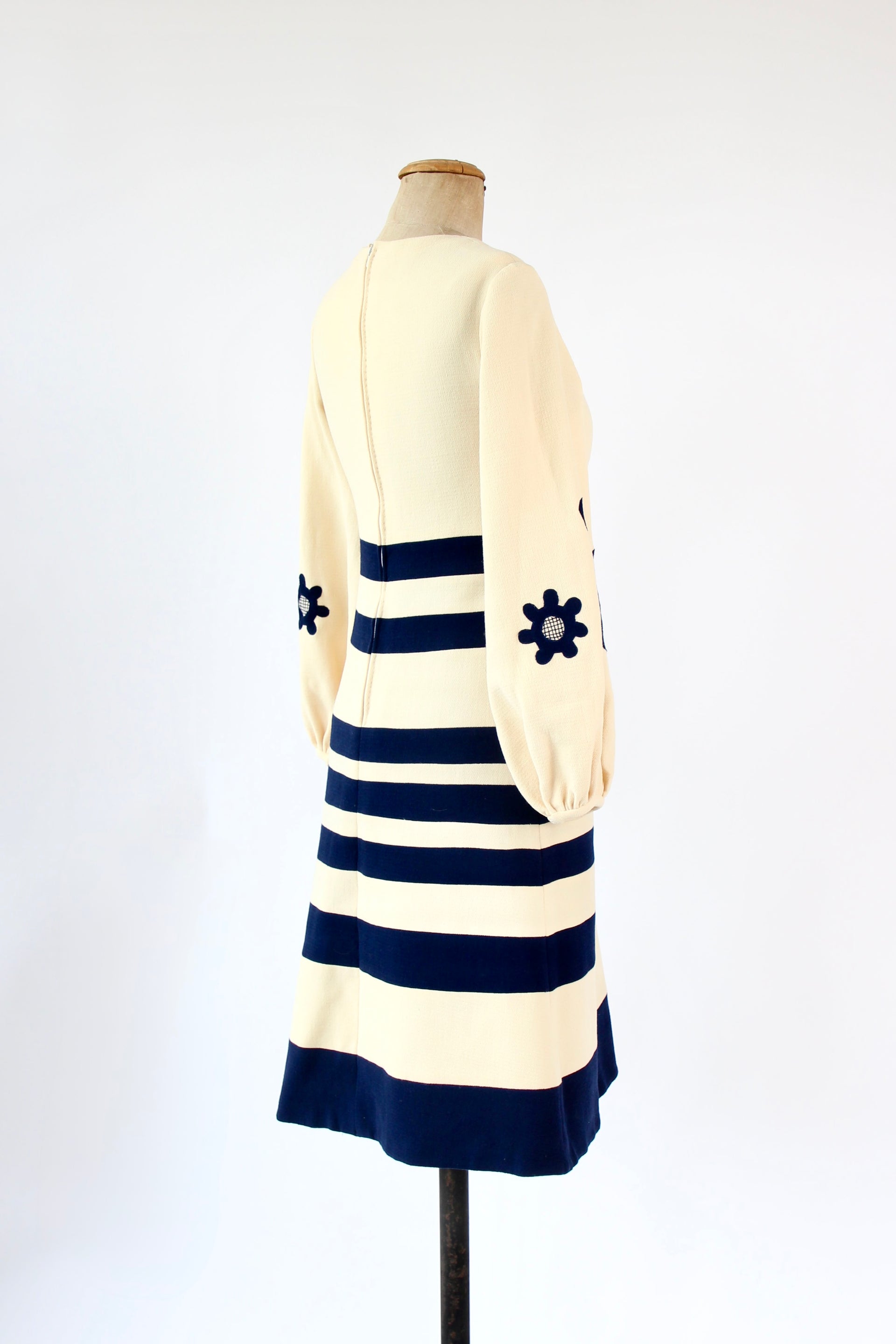 1960s Vintage Design Wool Mod Dress