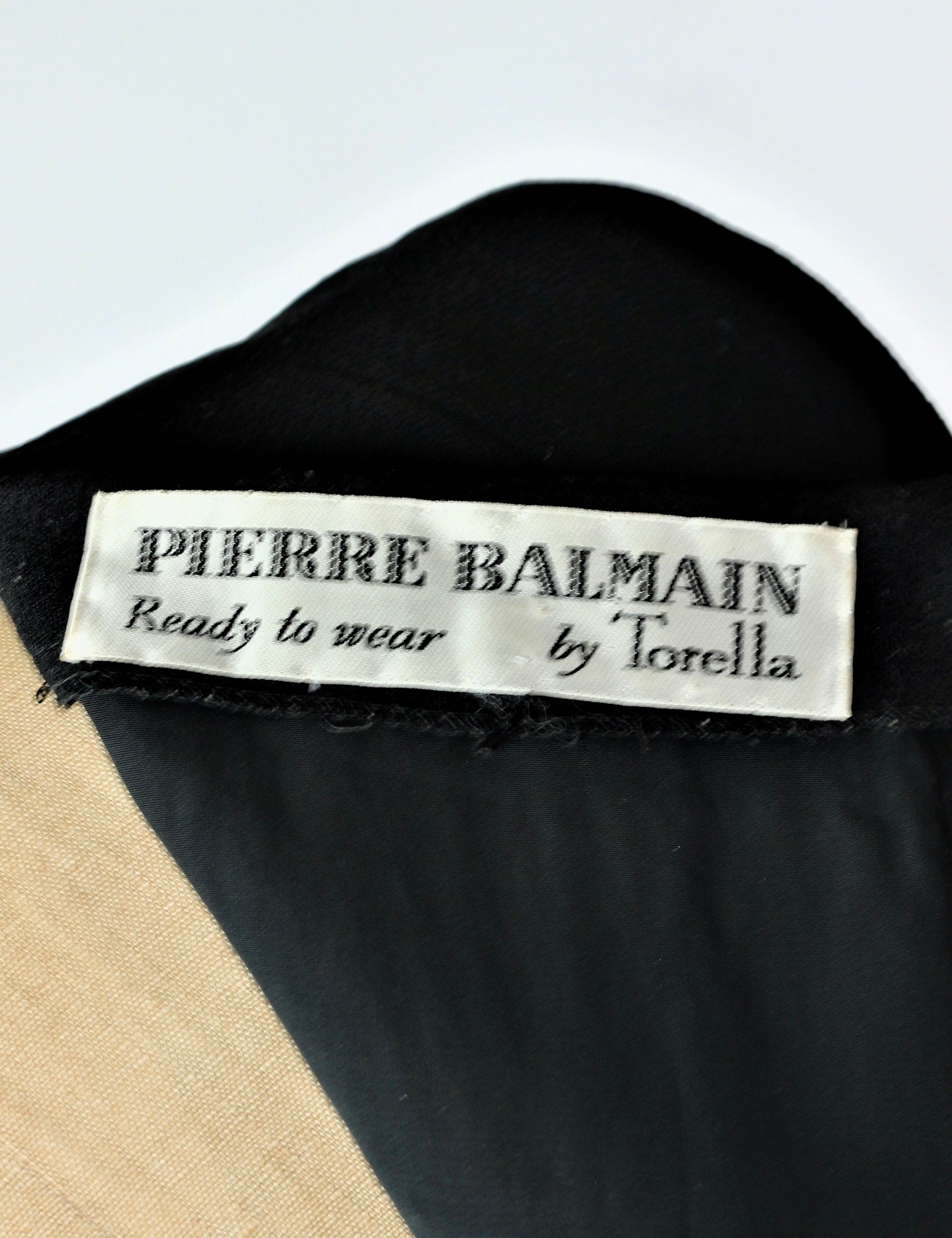 1950s 1960s Black Wool Designer Cocktali Dress//Size S/M