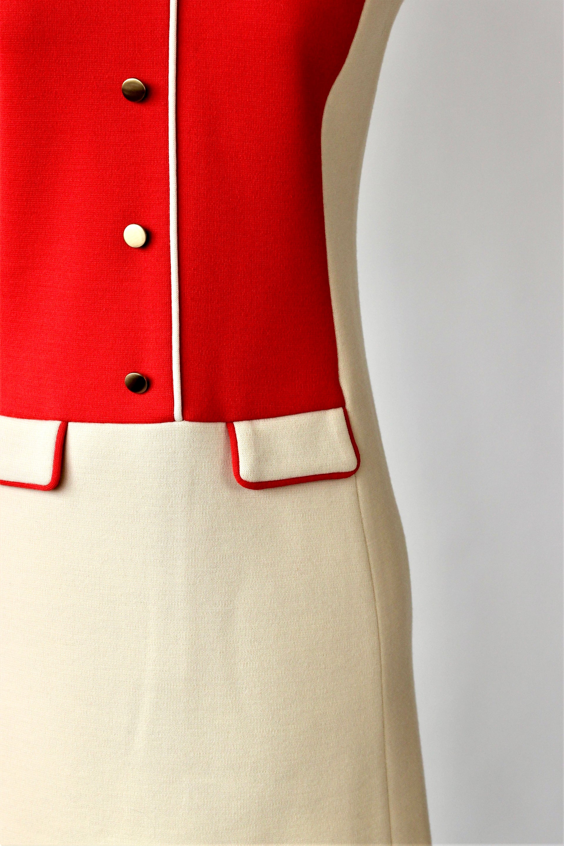 1960s French Design Wool Dress Suit// Size S/M