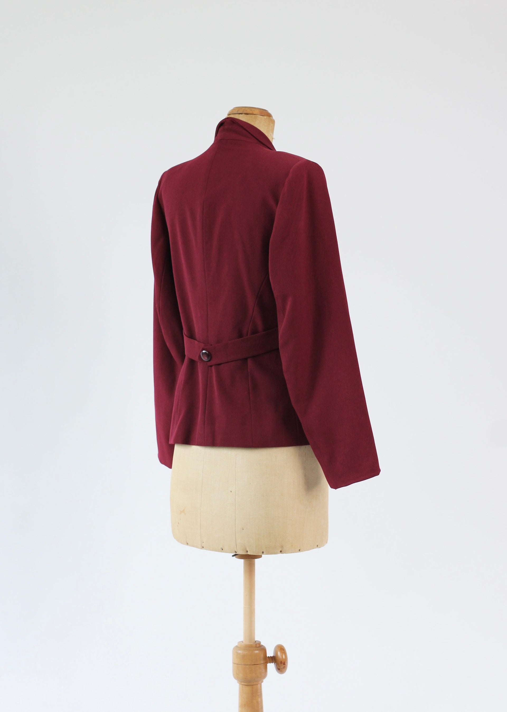 1940s Vintage Burgundy Fitted Suit Jacket // Size M/L